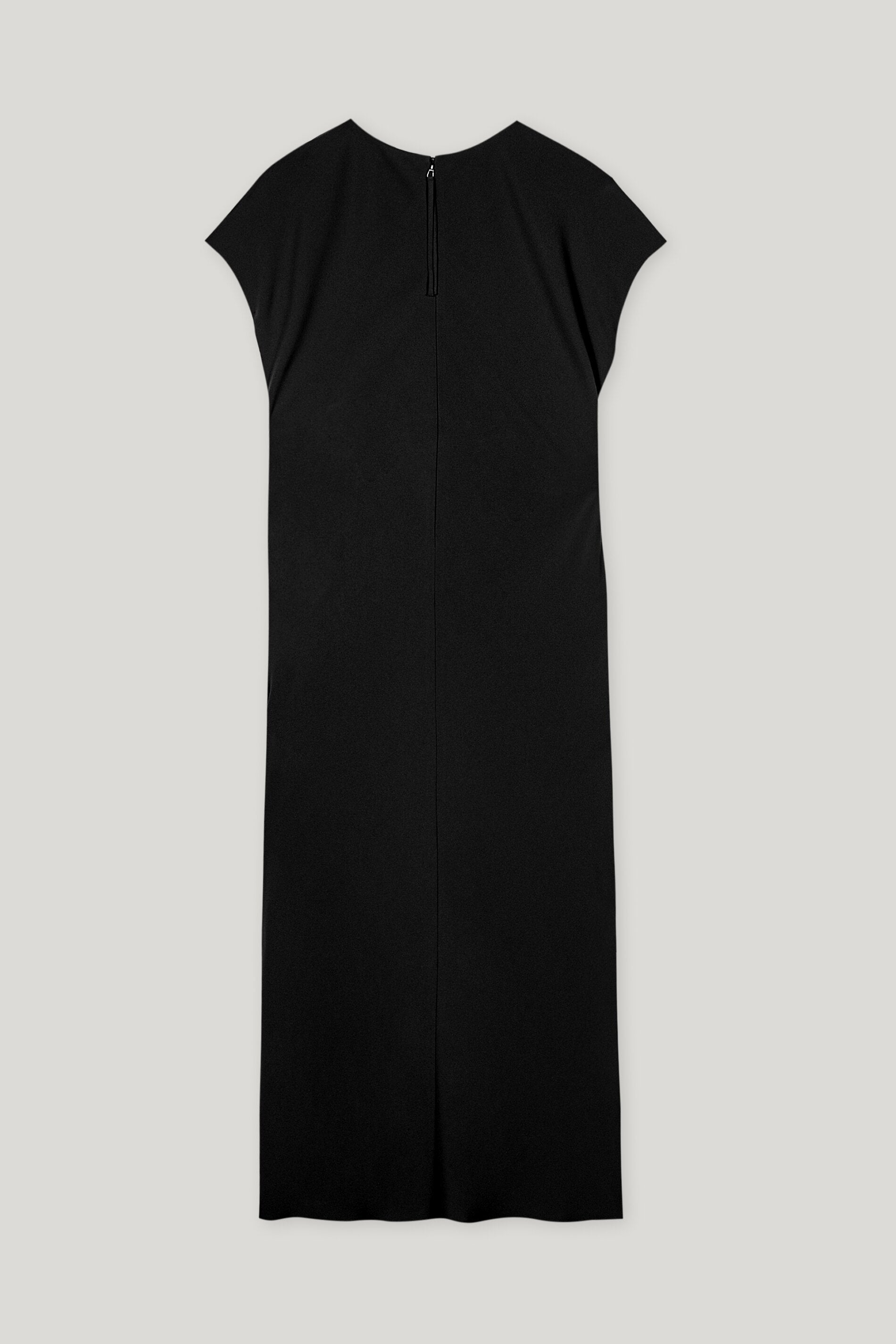 Kleid mit Drapédetail - deep black - Standard | Artikel Rück