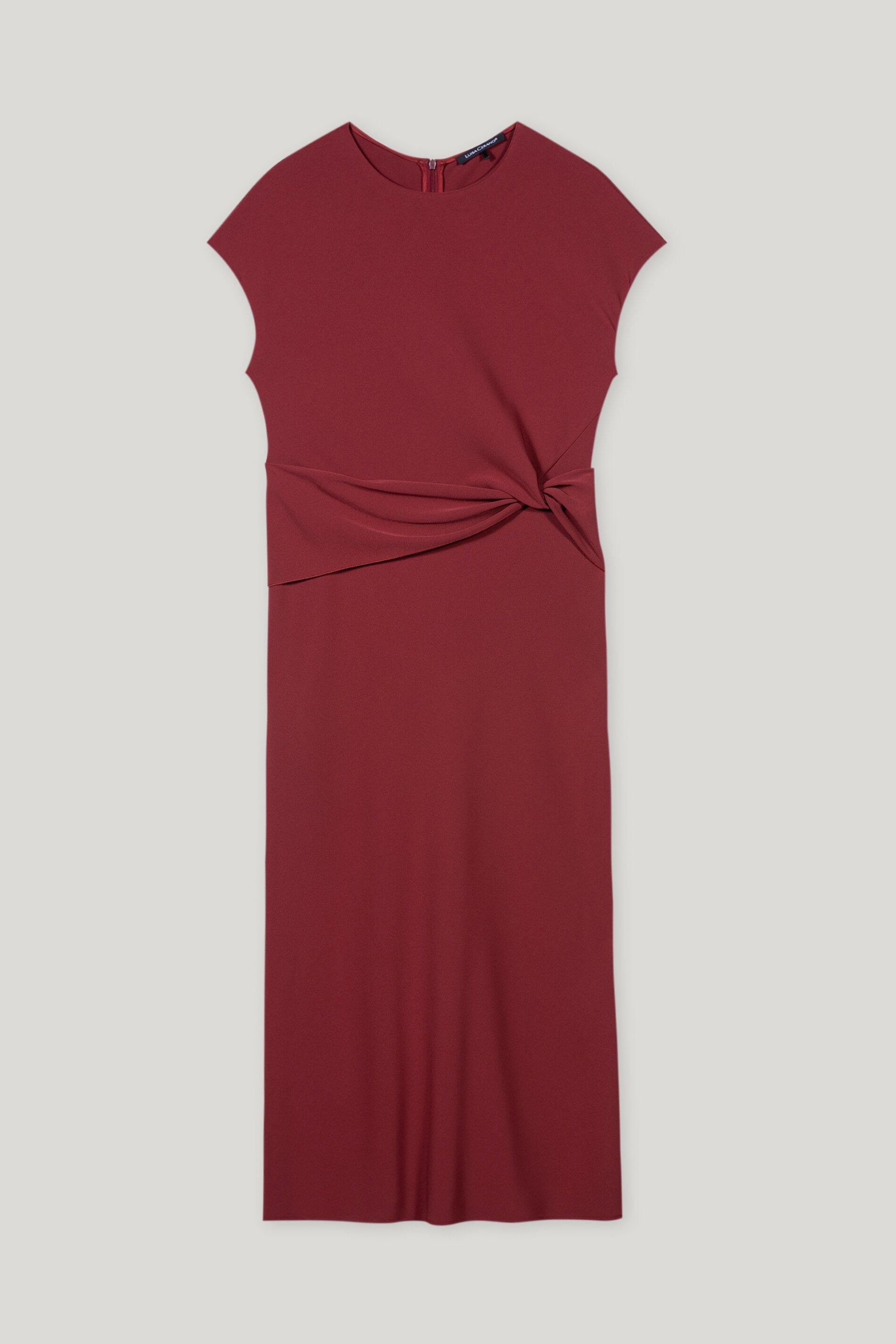 Kleid mit Drapédetail - berry red - Standard | Artikel Front