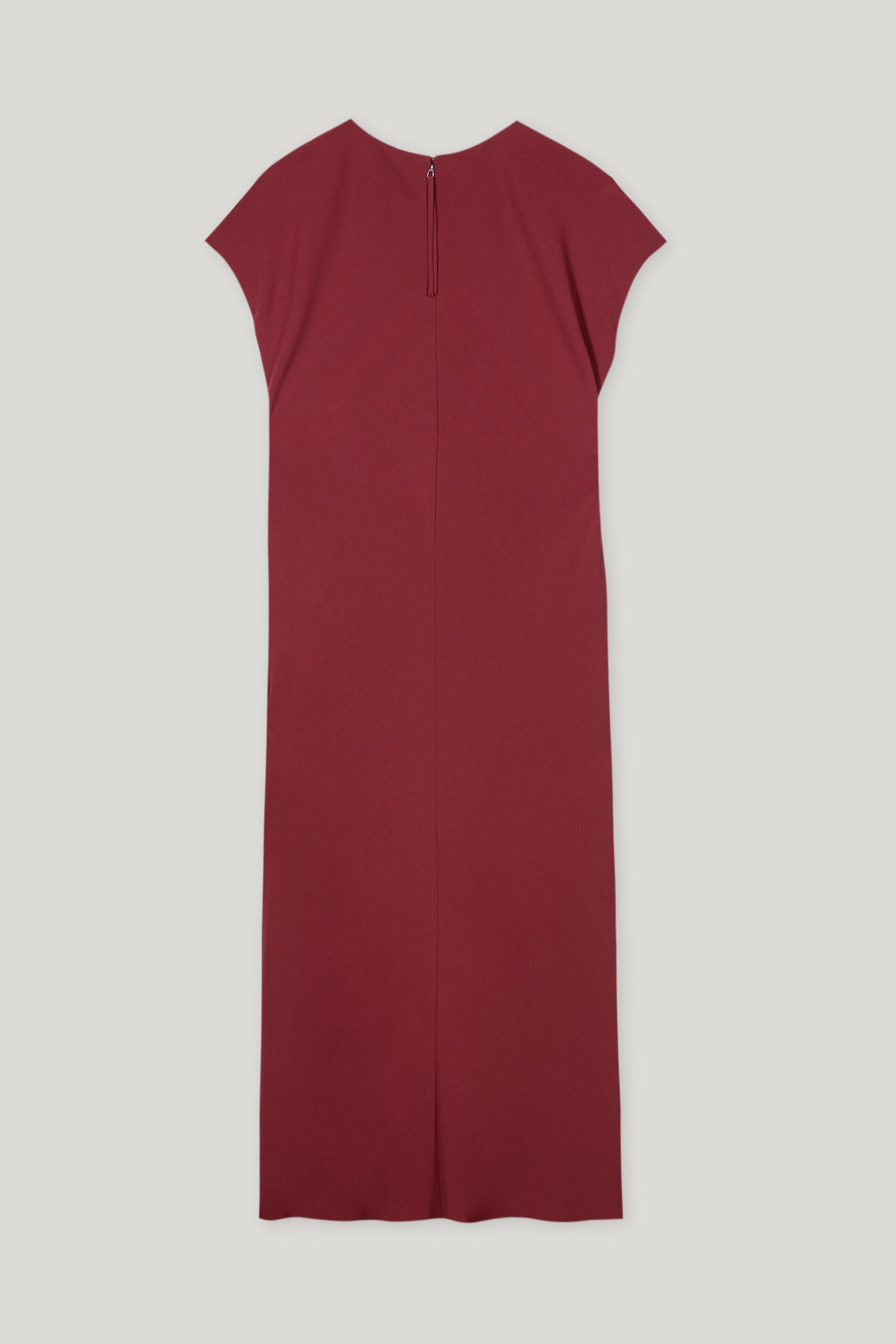 Kleid mit Drapédetail - berry red - Standard | Artikel Rück
