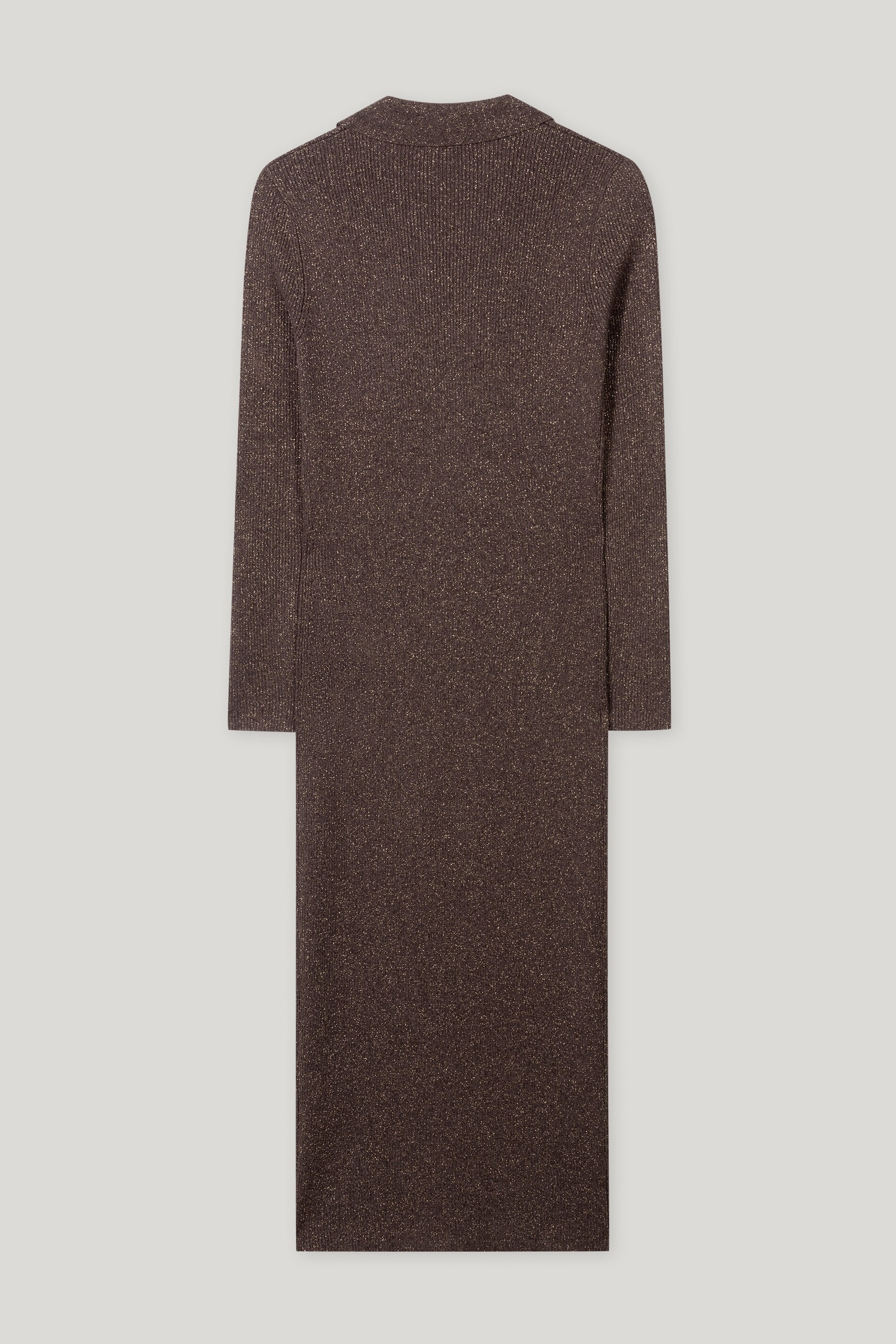 Langarm-Kleid aus Woll-Mix - espresso - Standard | Artikel Rück