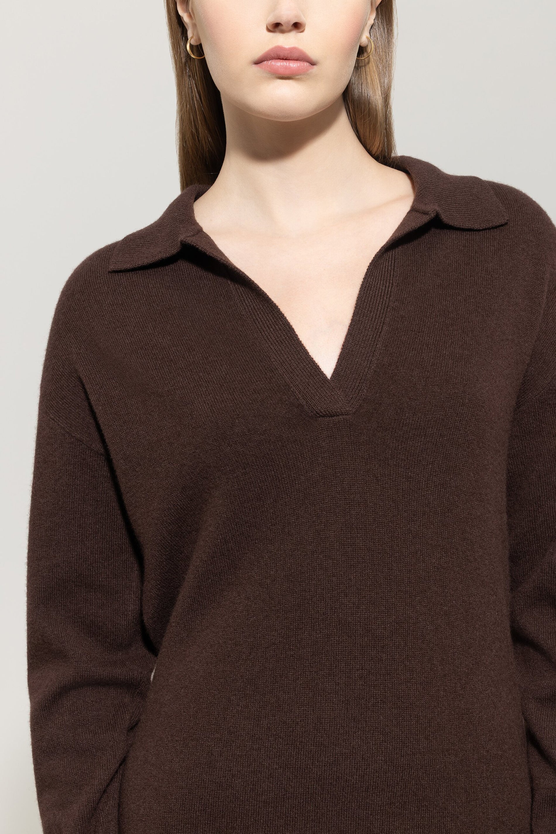 Midikleid in Parallelo-Optik - espresso - Standard | Model Detail