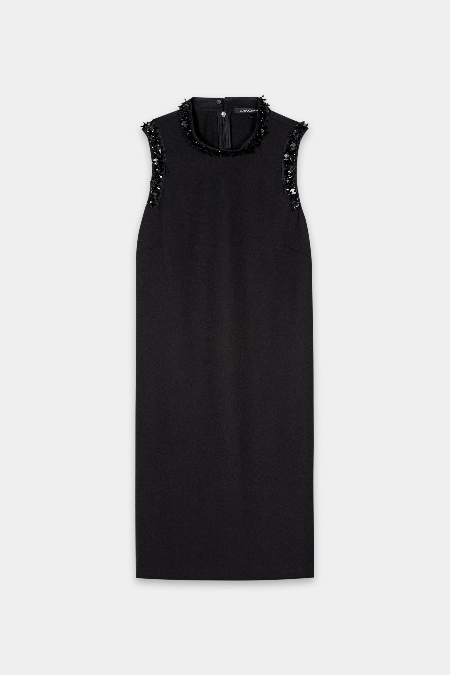 Shiftdress mit Perlen-Details - black - Standard | Artikel Front