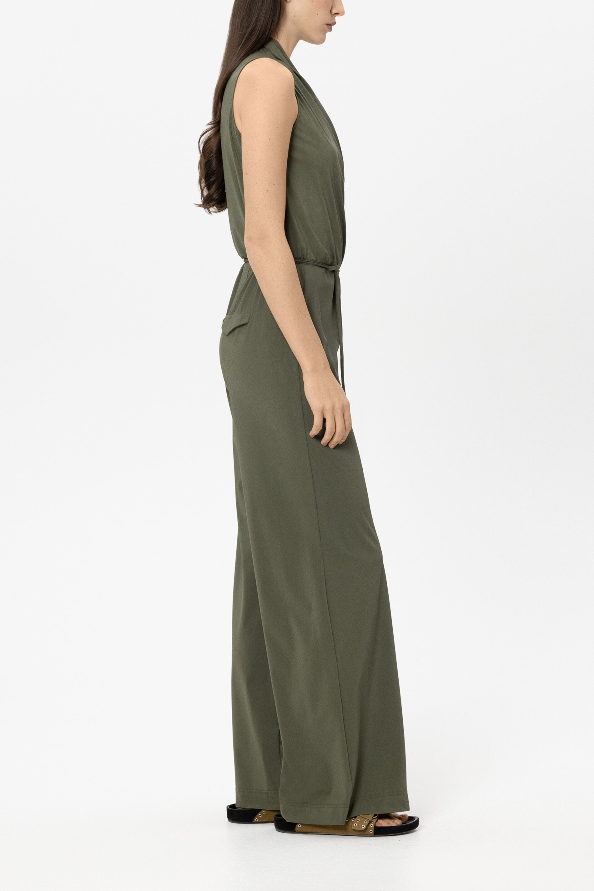 Softshell-Jumpsuit - khaki - Standard | Model Seite