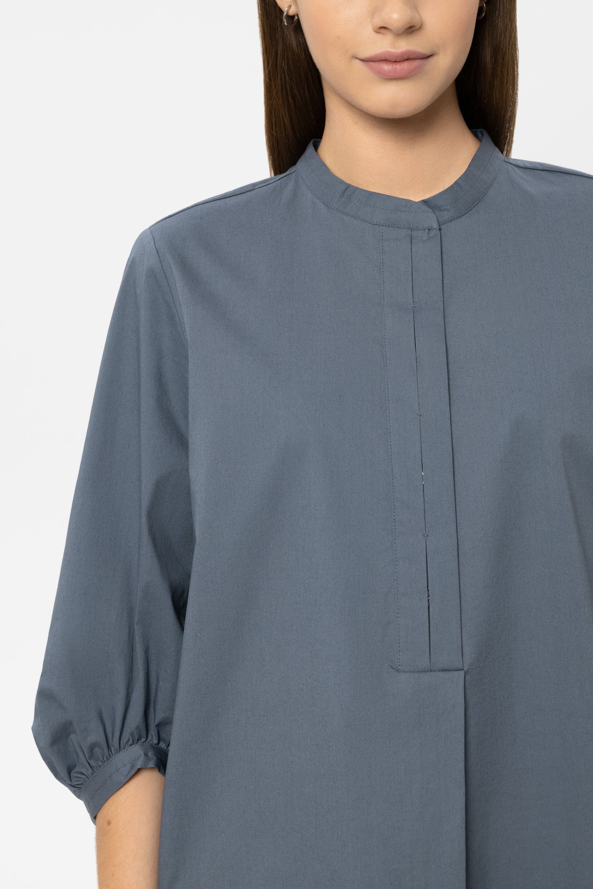 Gabardine-Hemdblusenkleid - tinted blue - Standard | Model Detail