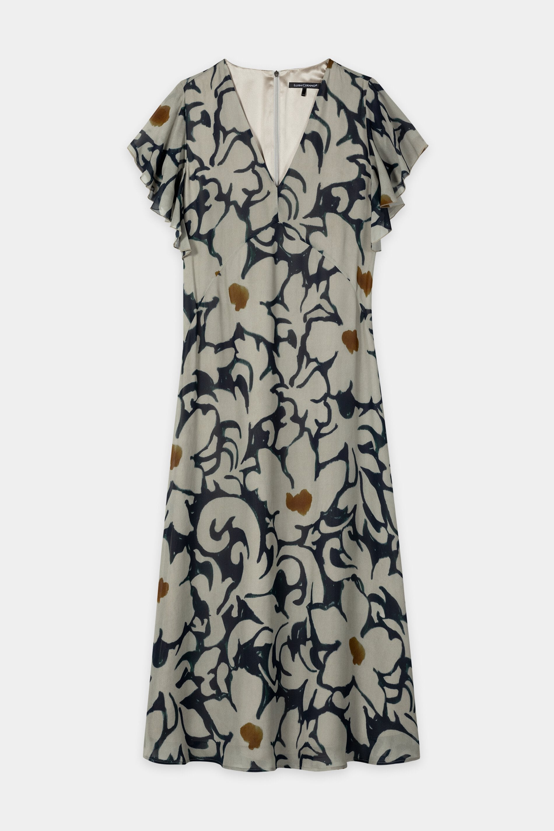 Maxikleid mit Flower-Print - tinted blue / multi - Standard | Artikel Front