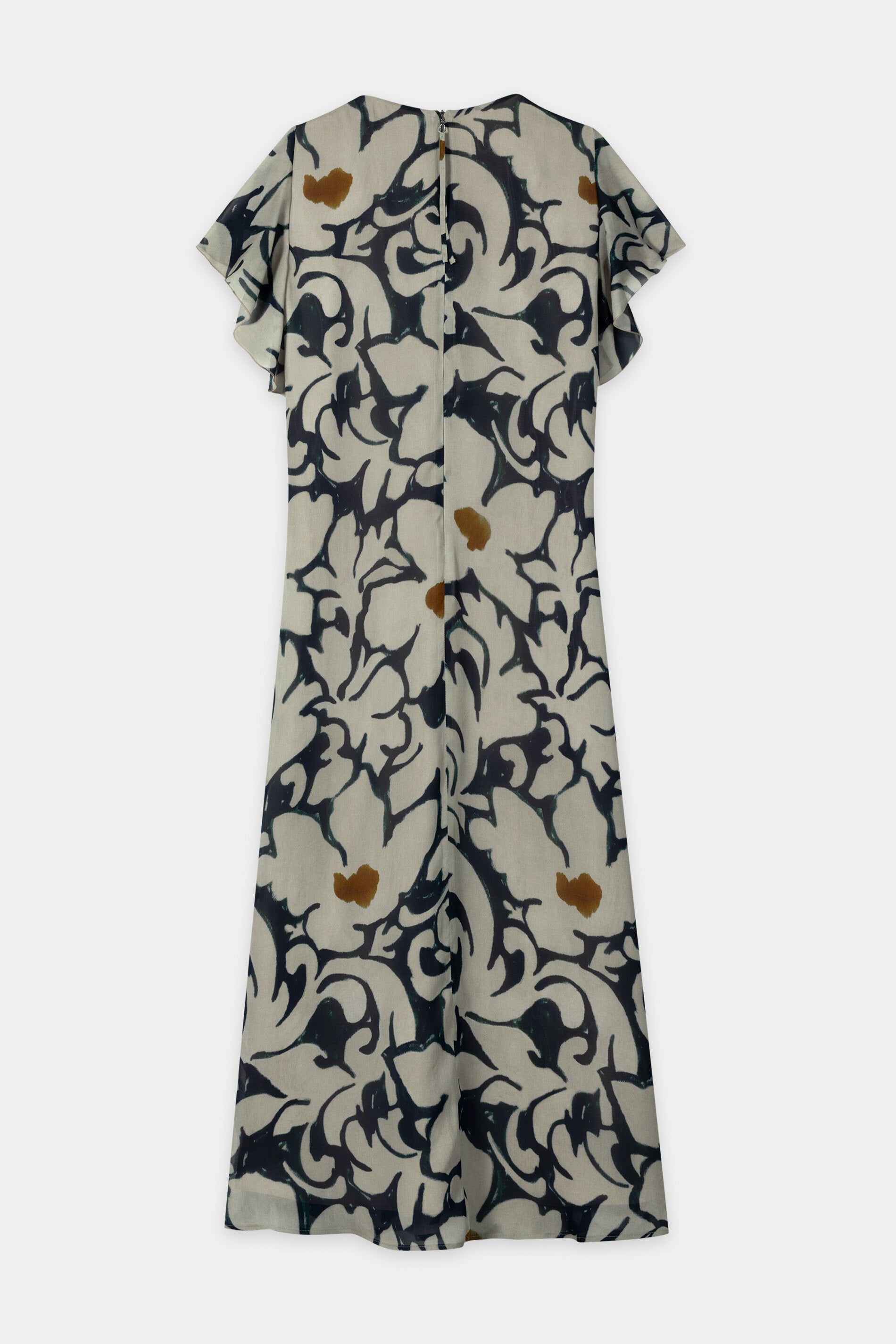 Maxikleid mit Flower-Print - tinted blue / multi - Standard | Artikel Rück