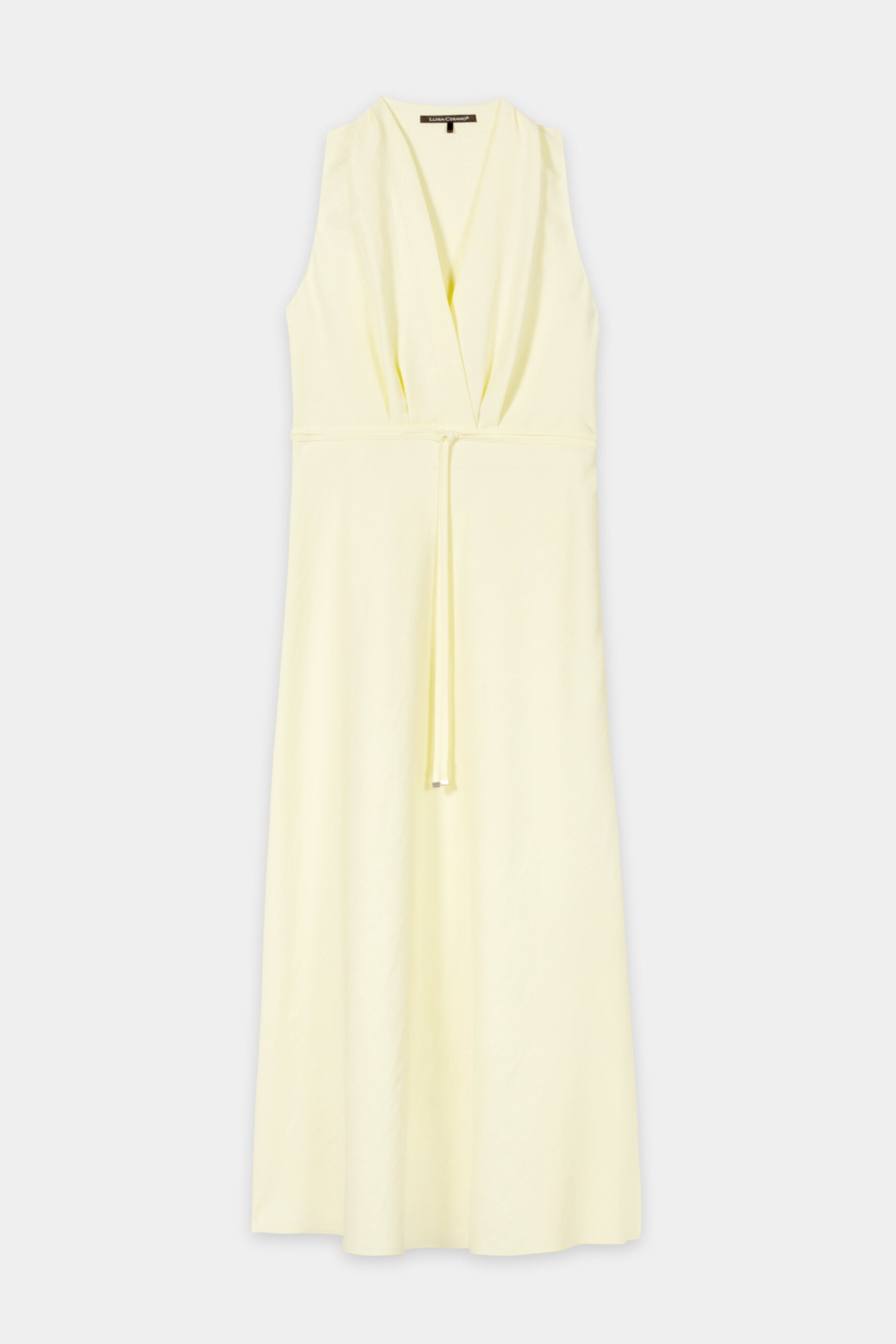 Midikleid aus Leinen-Mix - citron - Standard | Artikel Front