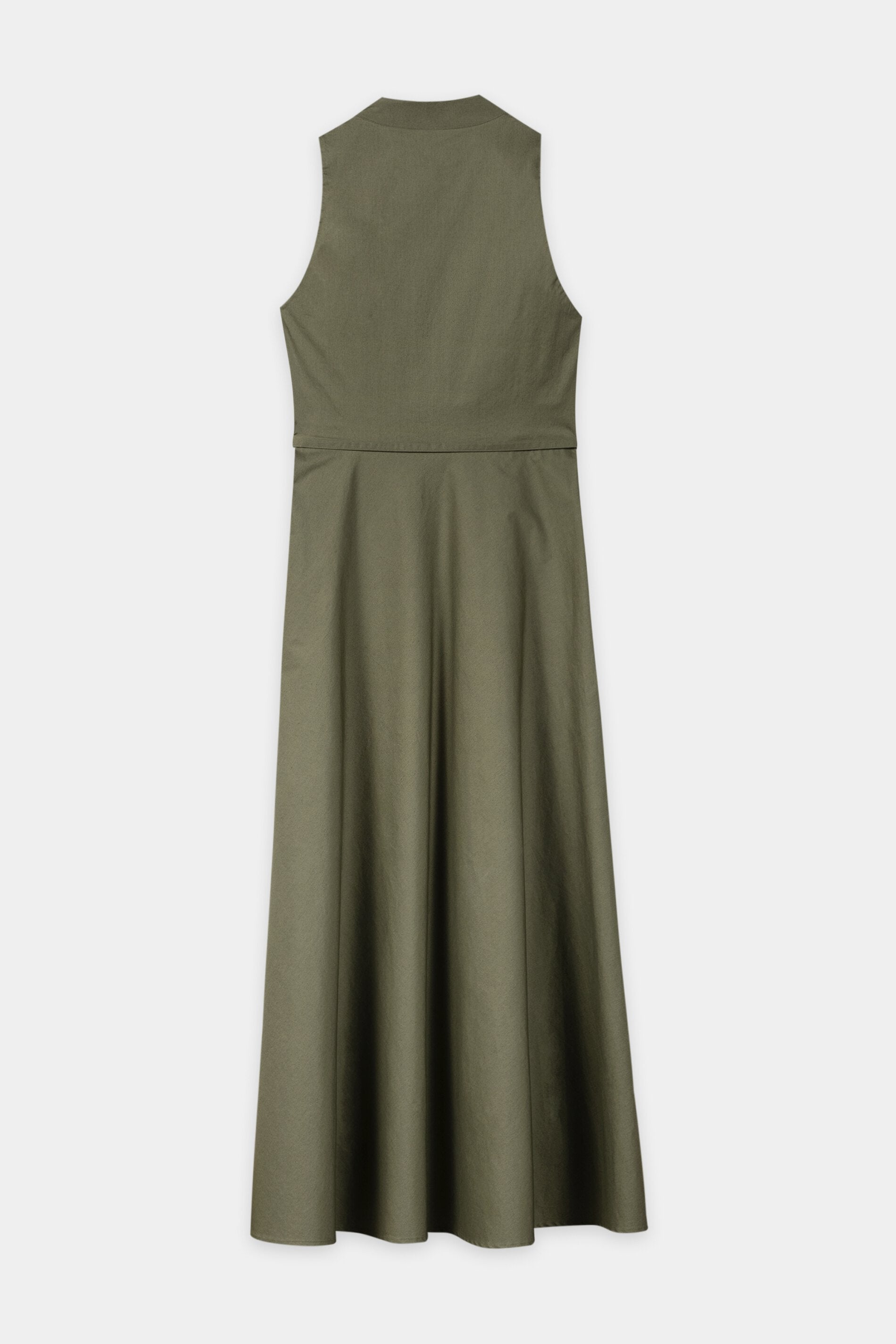 Gabardine-Neckholderkleid - khaki - Standard | Artikel Rück