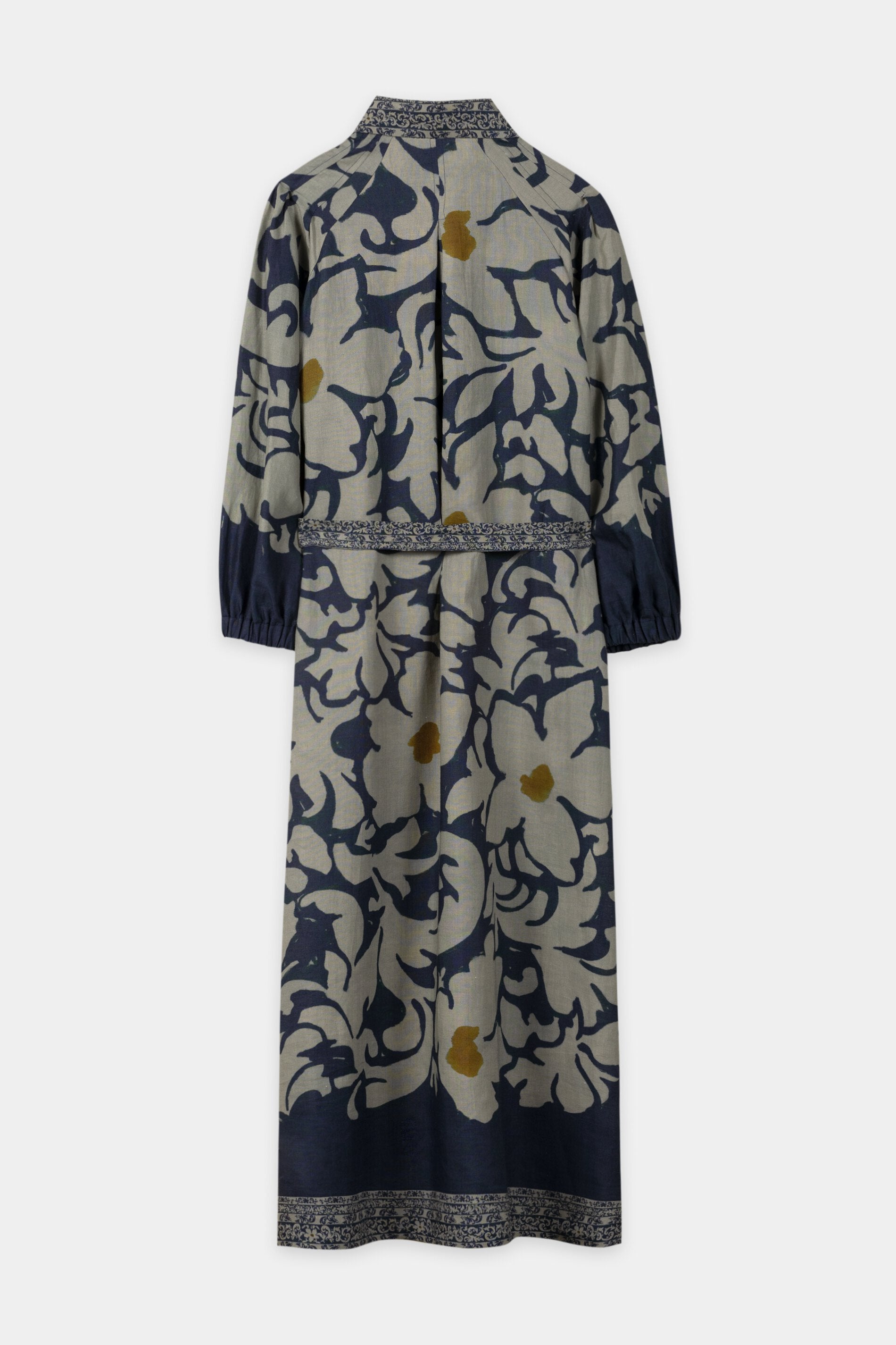 Ramie-Kleid mit Flower-Print - tinted blue / multi - Standard | Artikel Rück