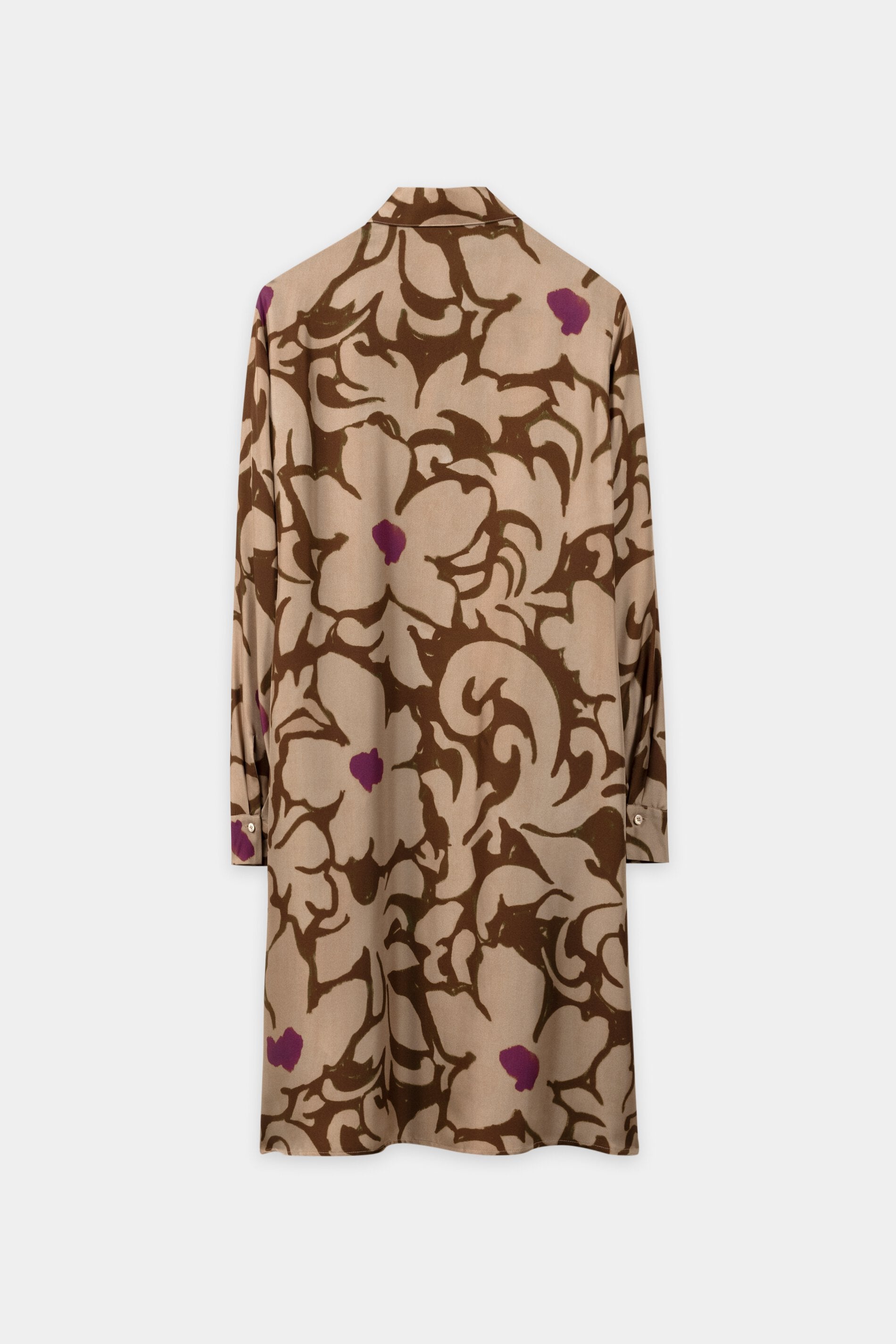 Seidenkleid mit Flower-Print - light terracotta / multi - Standard | Artikel Rück