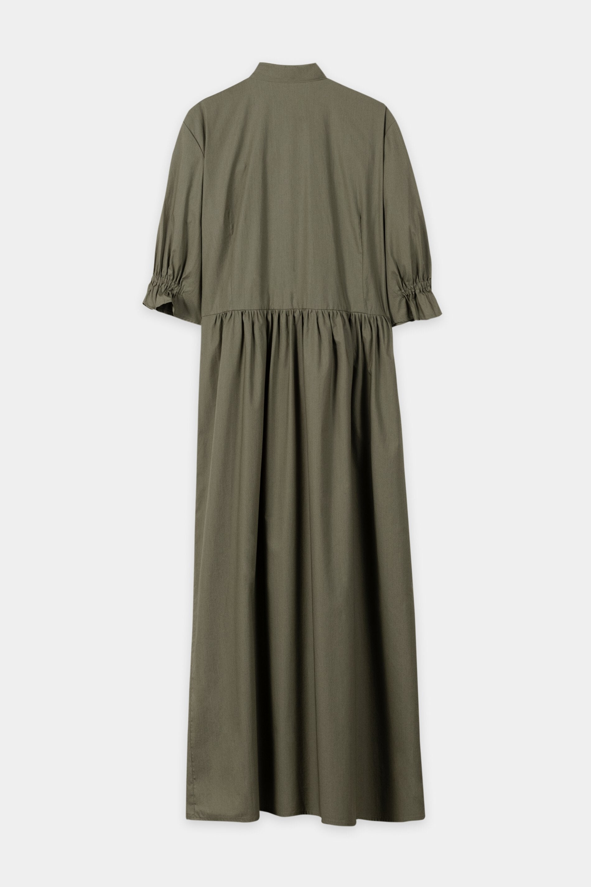 Baumwoll-Hemdblusenkleid - khaki - Standard | Artikel Rück