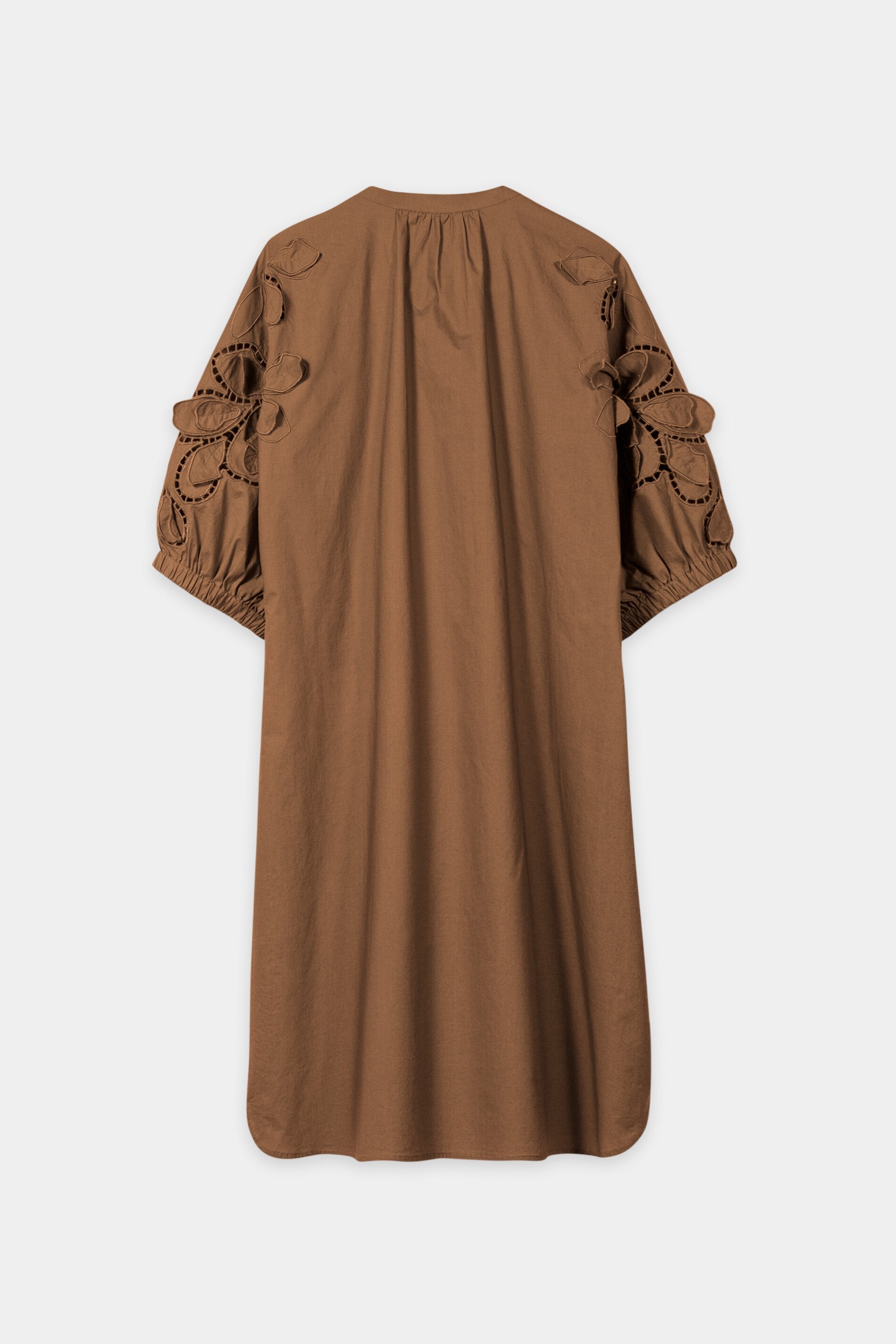 Midi-Kleid mit Lochstickerei - dark terracotta - Standard | Artikel Rück