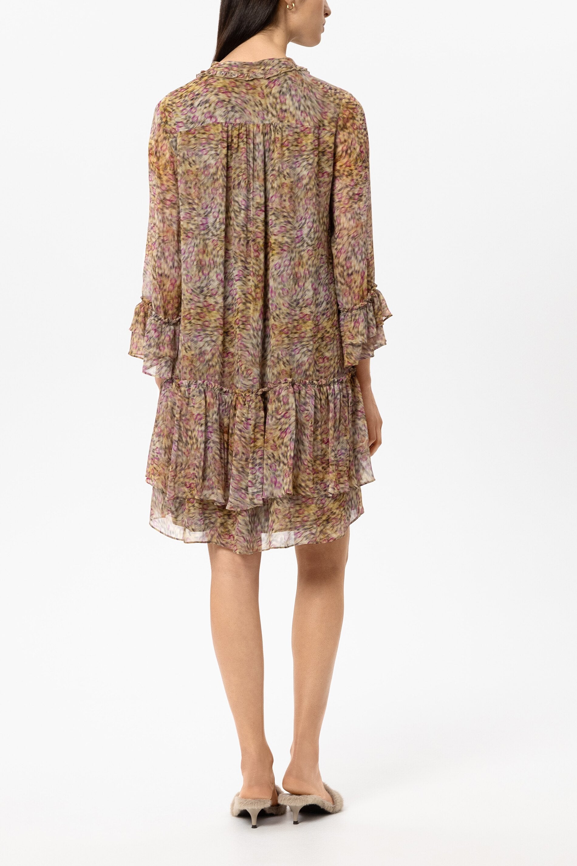 Boho-Kleid mit Animal-Print - multi - Standard | Model Rück