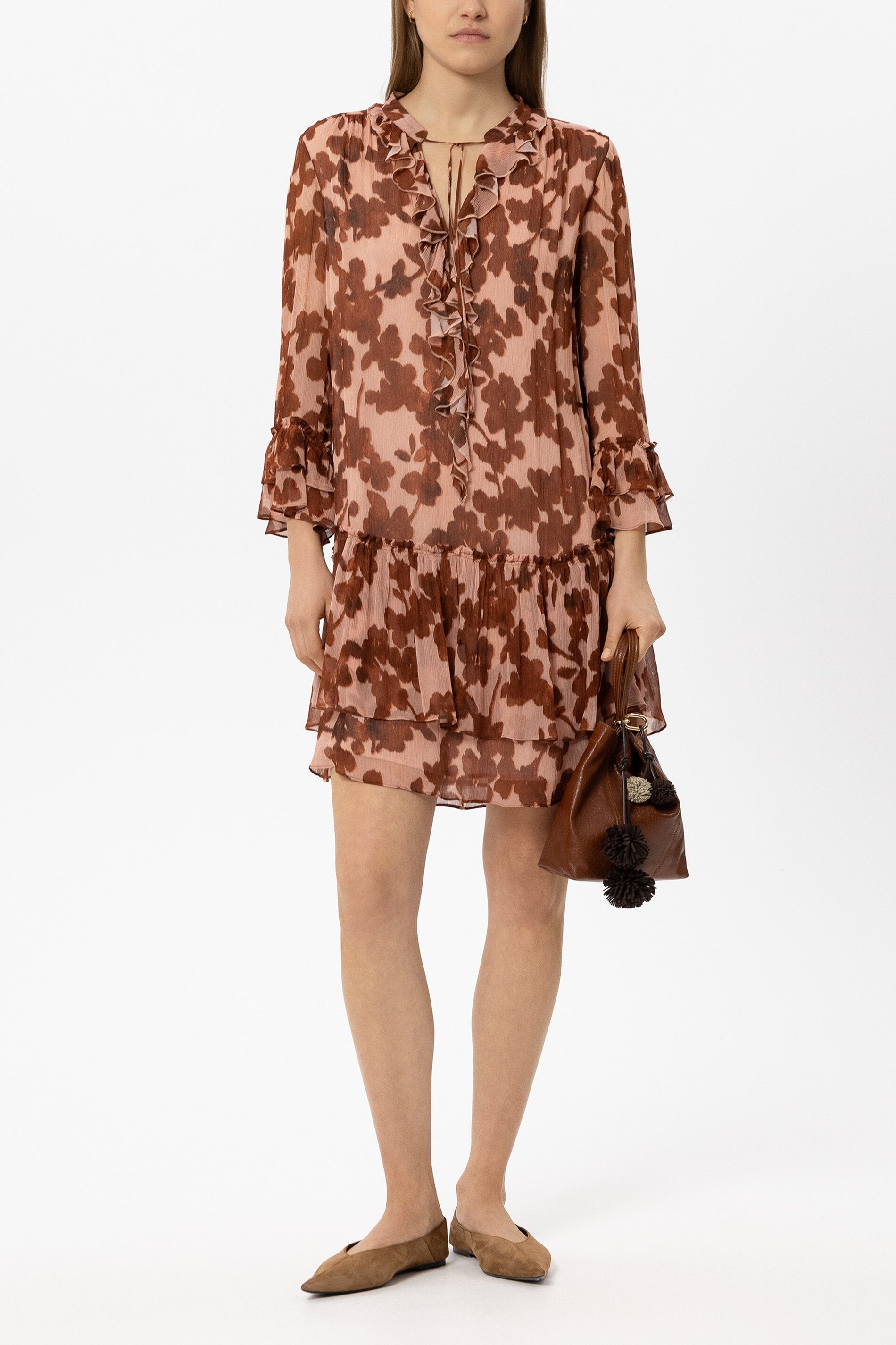 Boho-Kleid mit Flower-Print - multi - Standard | Model Front