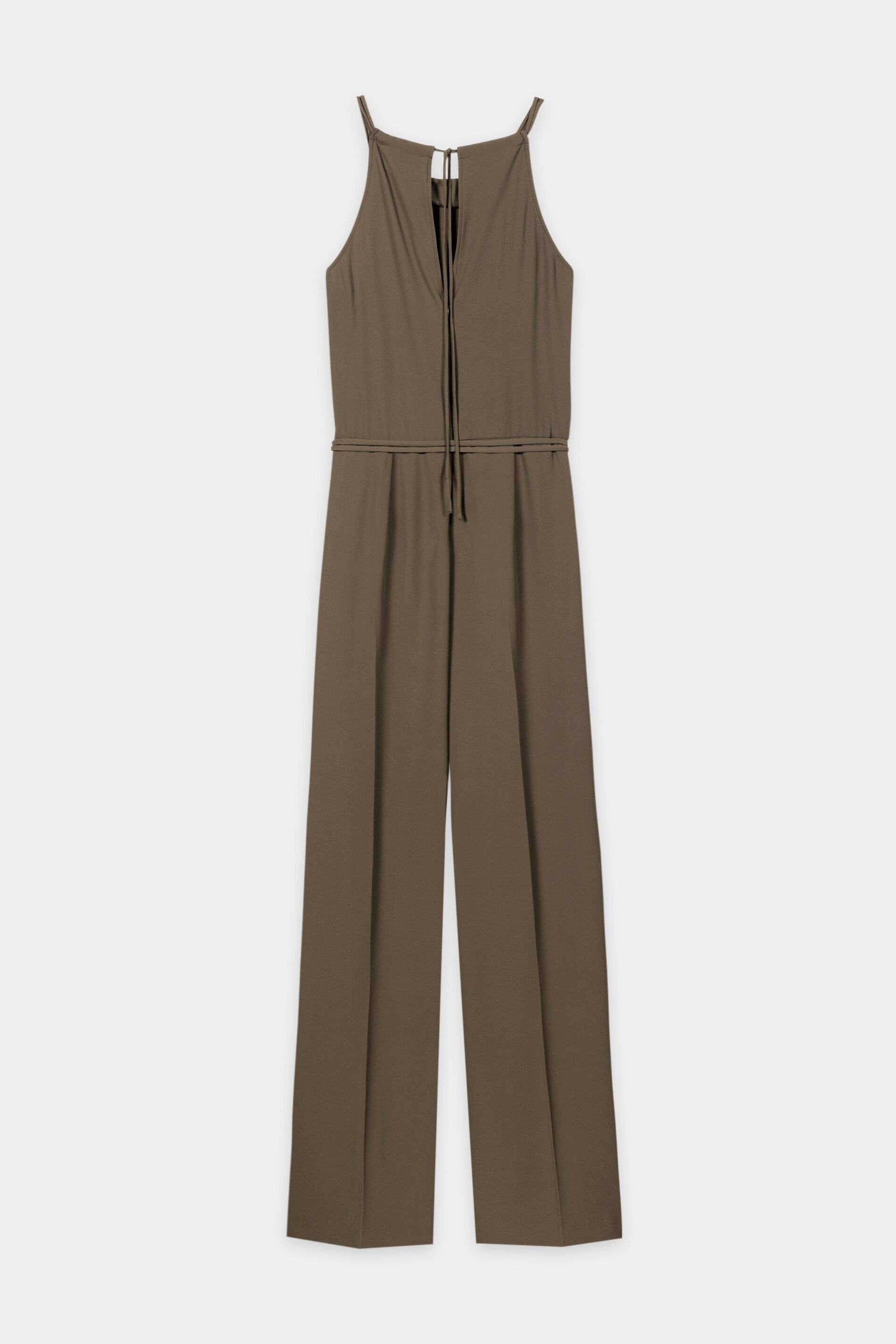 Jumpsuit mit Bindebanddetails - muskat - Standard | Artikel Rück