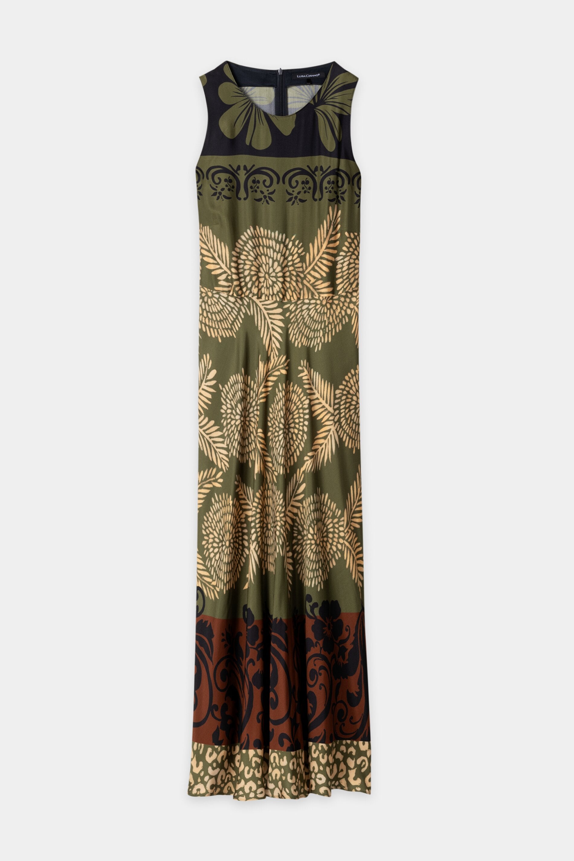 Maxi-Kleid mit Leaf-Print - multi - Standard | Artikel Front