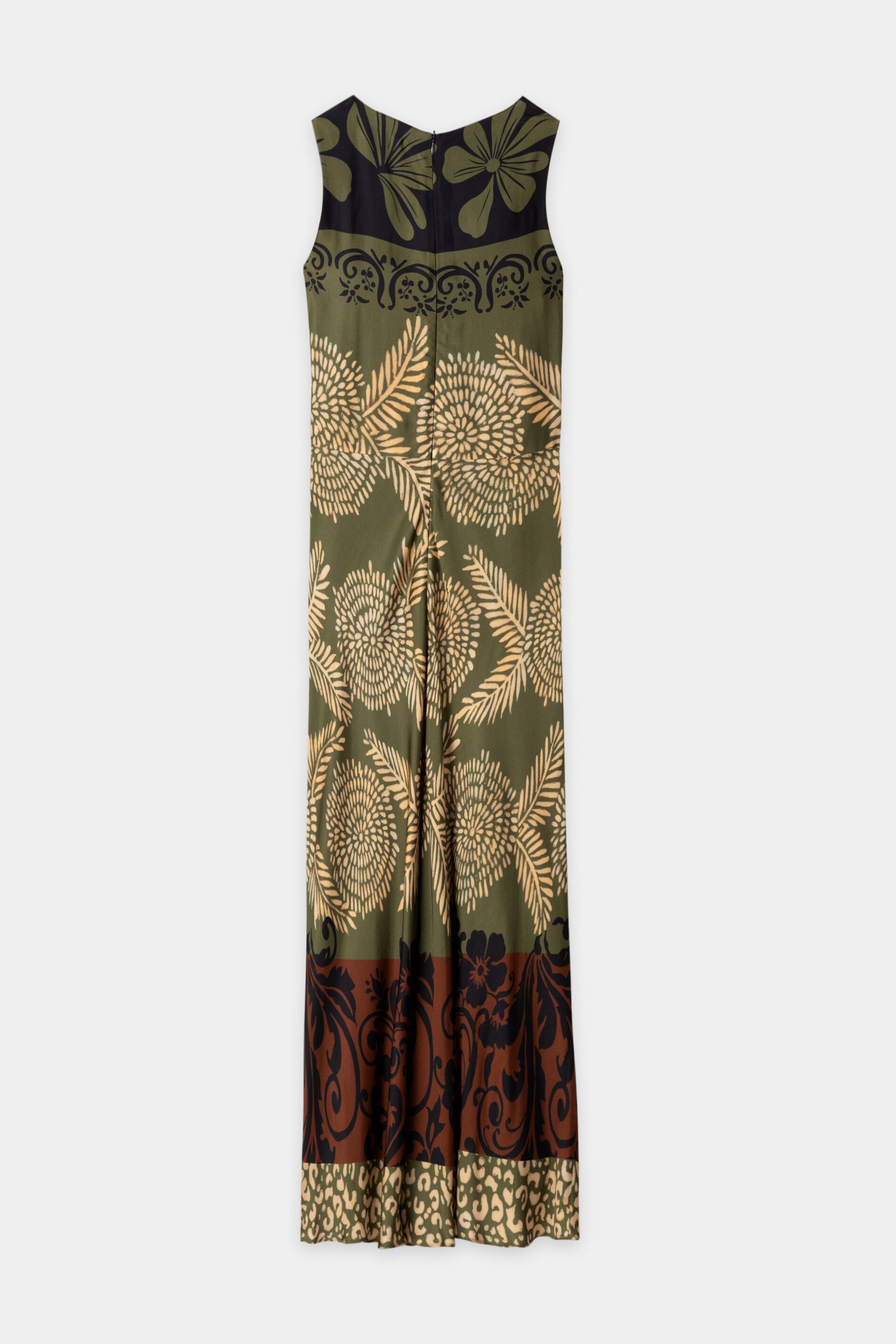 Maxi-Kleid mit Leaf-Print - multi - Standard | Artikel Rück