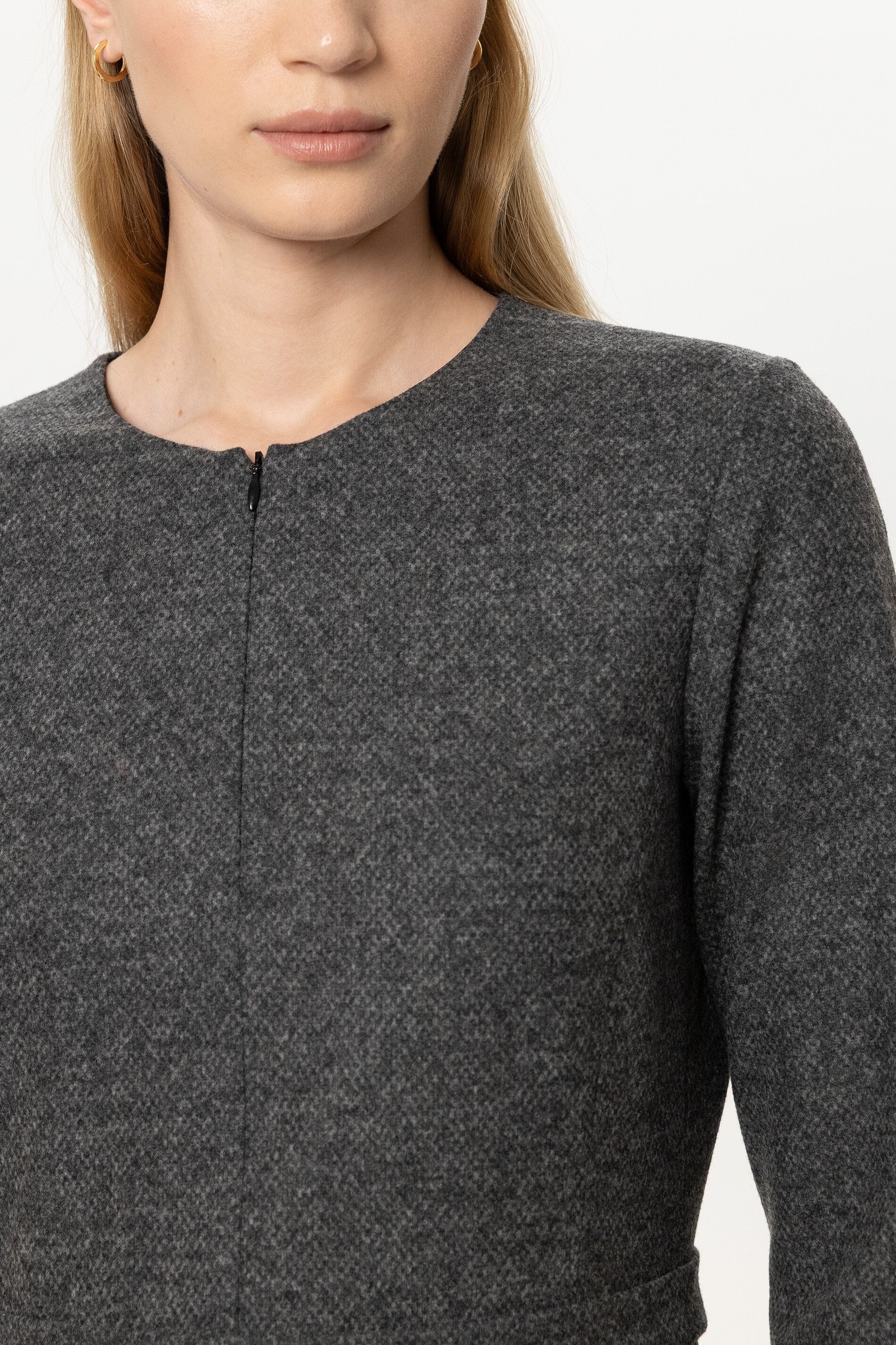 Midikleid aus Punto-Milano - anthracite - Standard | Model Detail