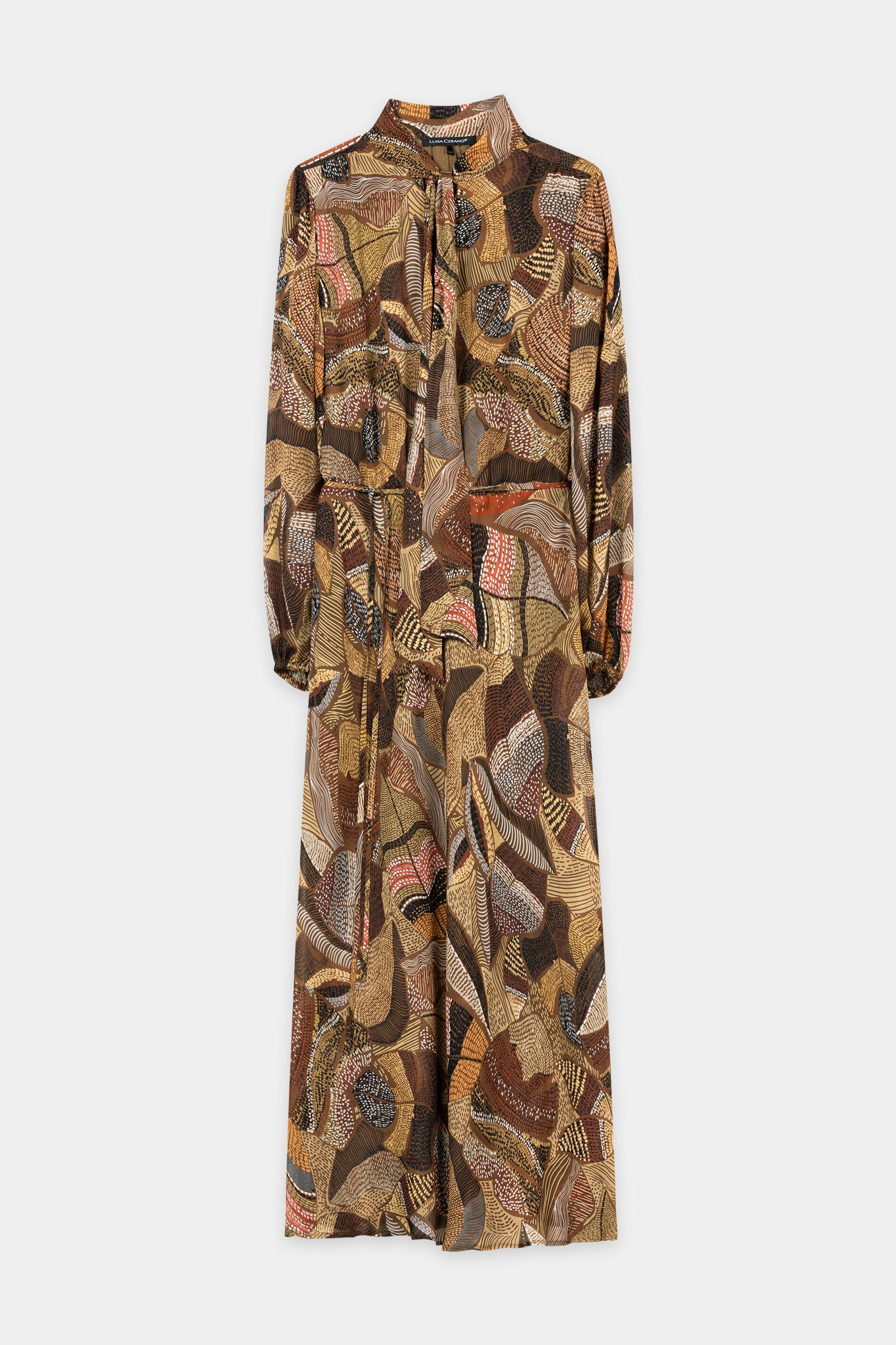 Boho-Kleid mit Ethnic-Print - caramel - Standard | Artikel Front