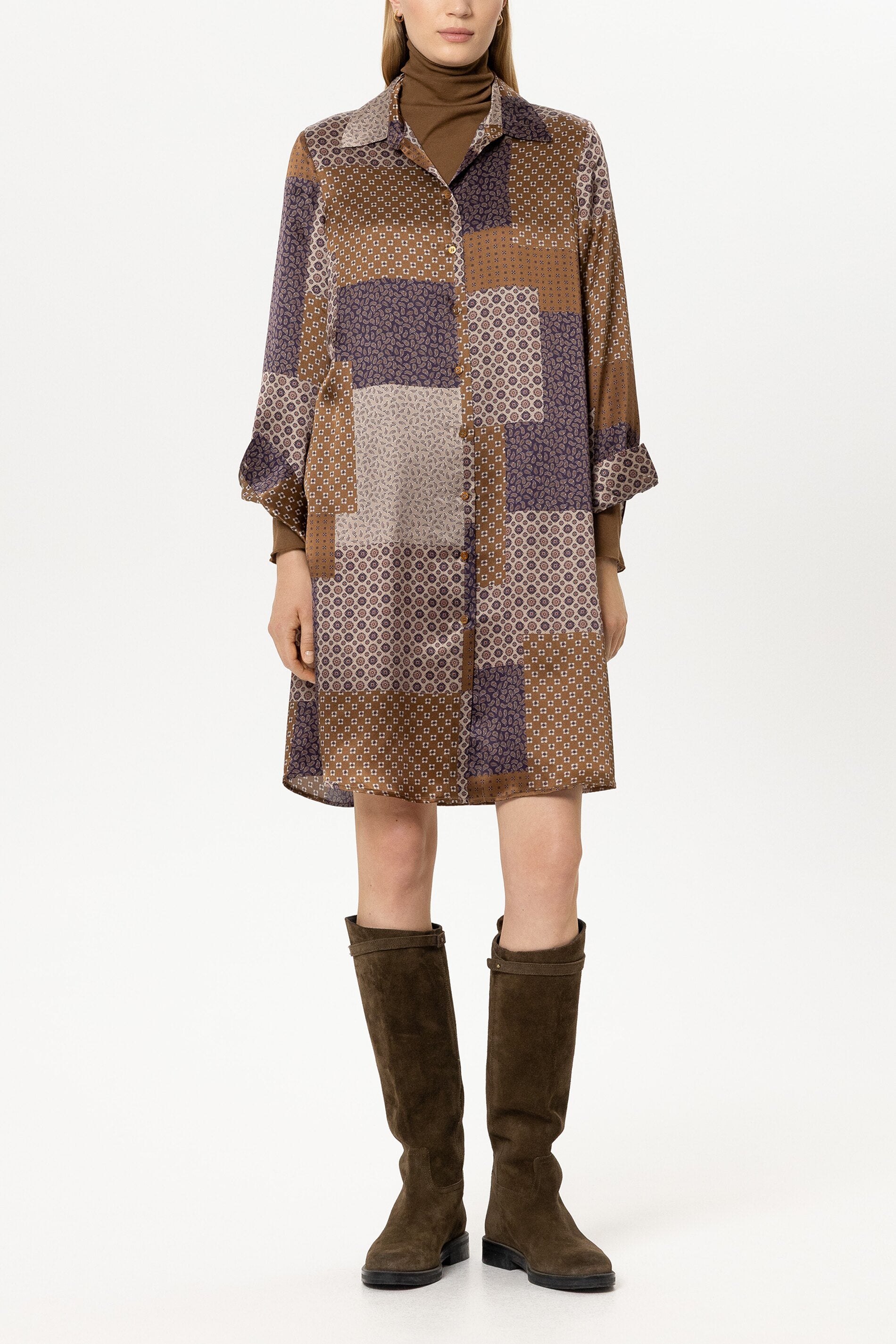 Midikleid mit Pattern-Print - multi - Standard | Model Front