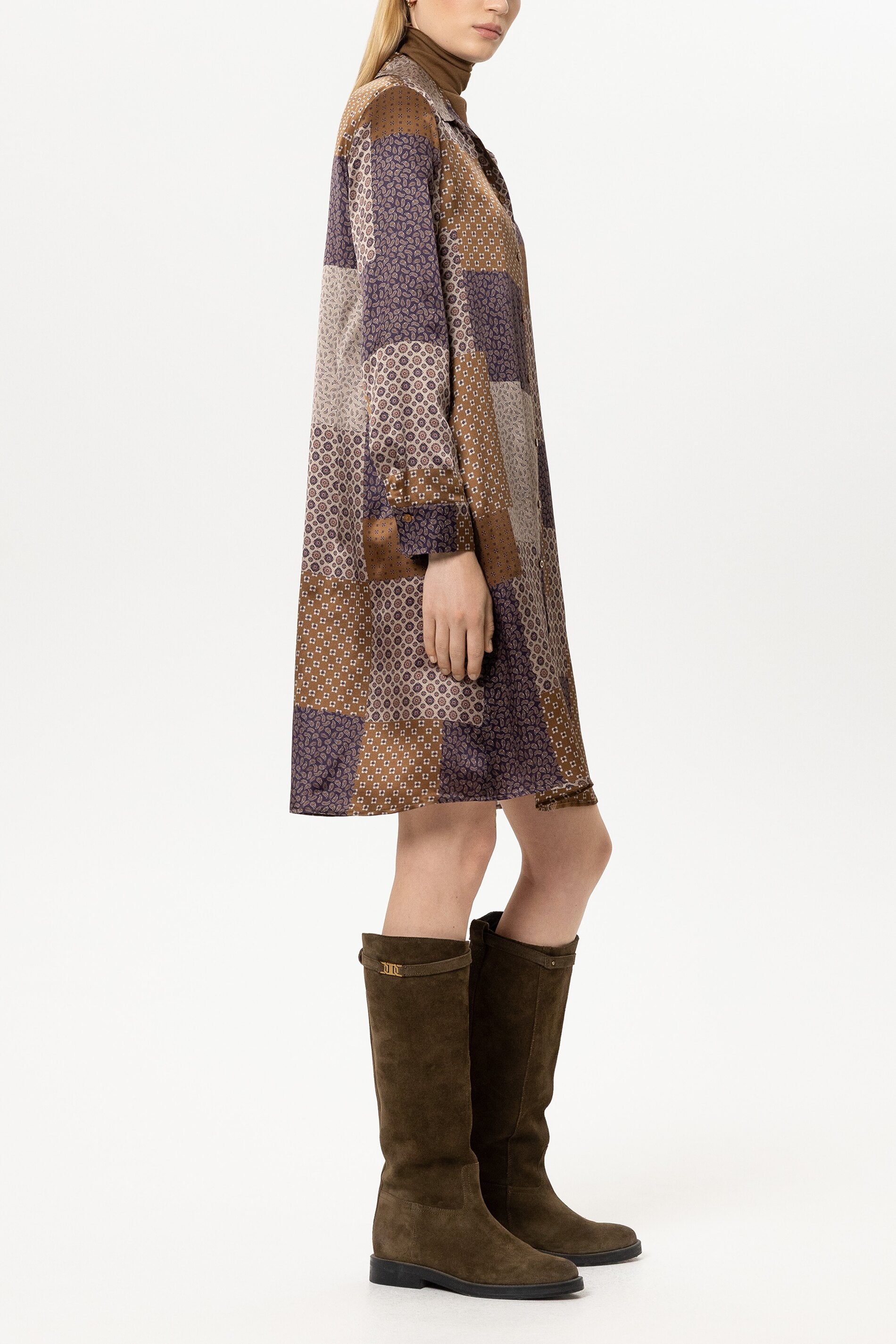 Midikleid mit Pattern-Print - multi - Standard | Model Seite