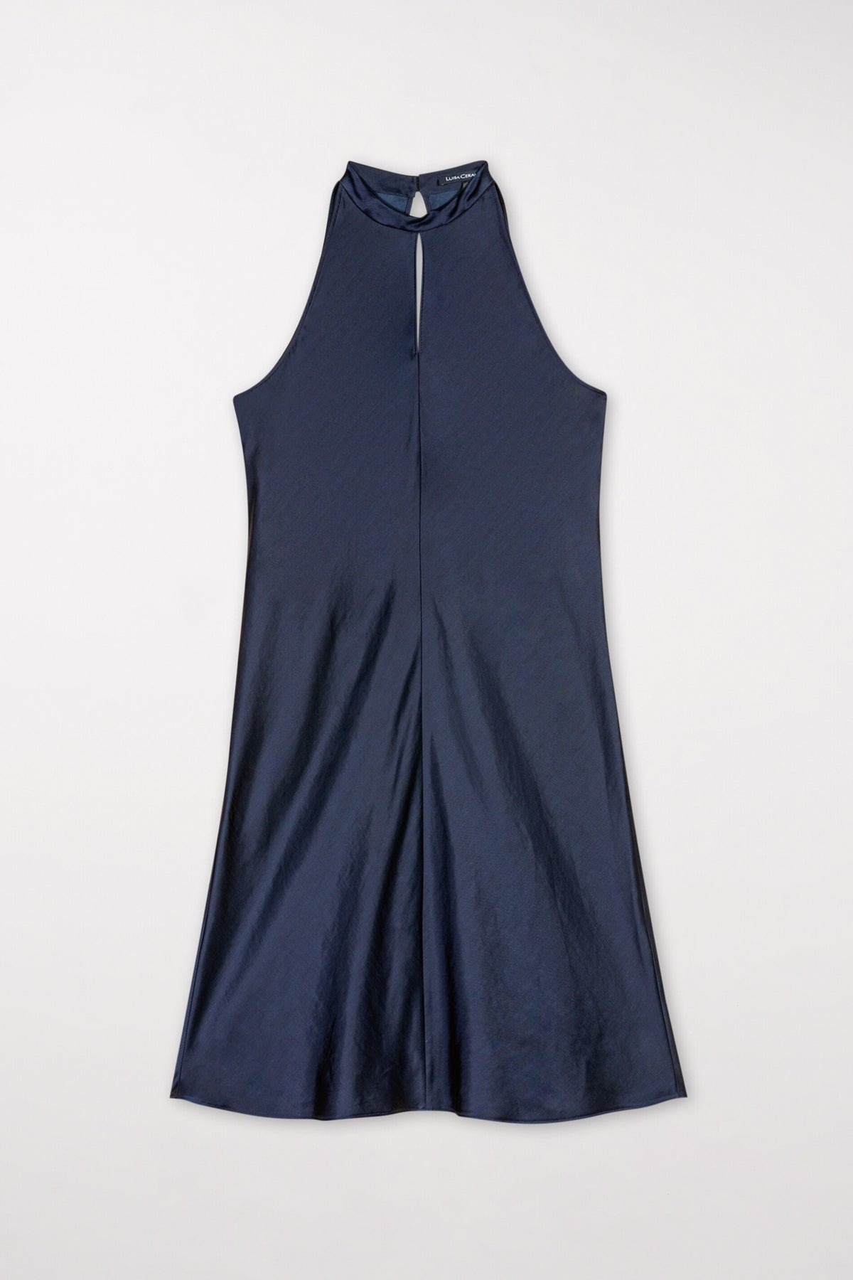 Kleid aus Leinen-Mix - dark navy - Standard | Artikel Front