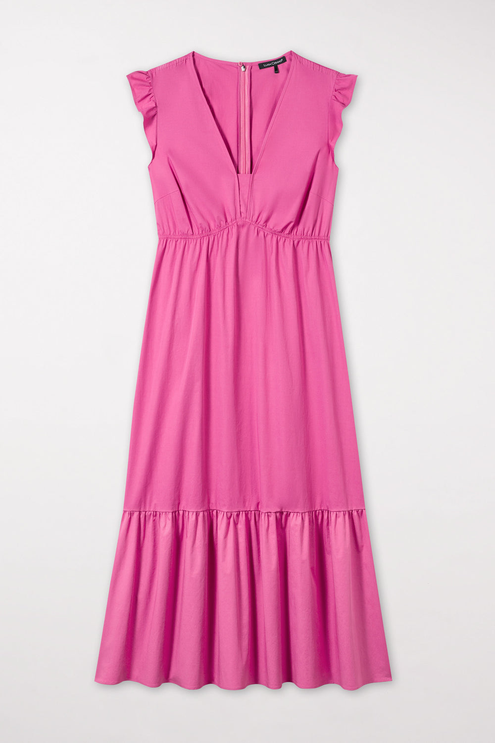 Volant-Kleid mit Cu-Sleeve - raspberry - Standard