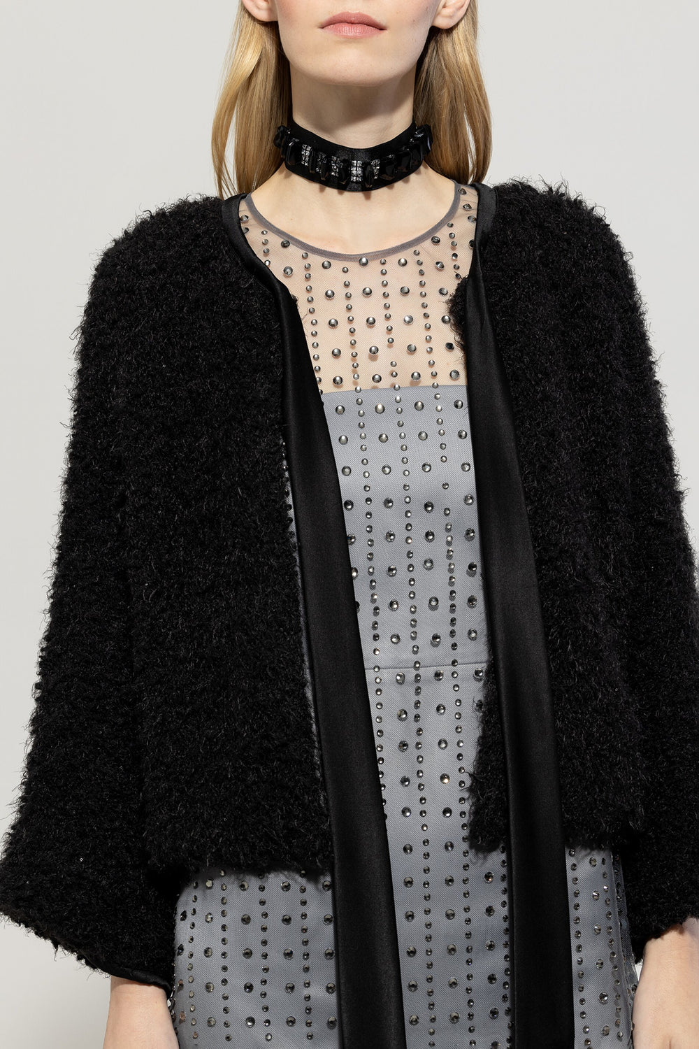 Ruban avec pierres précieuses - deep black - standard
