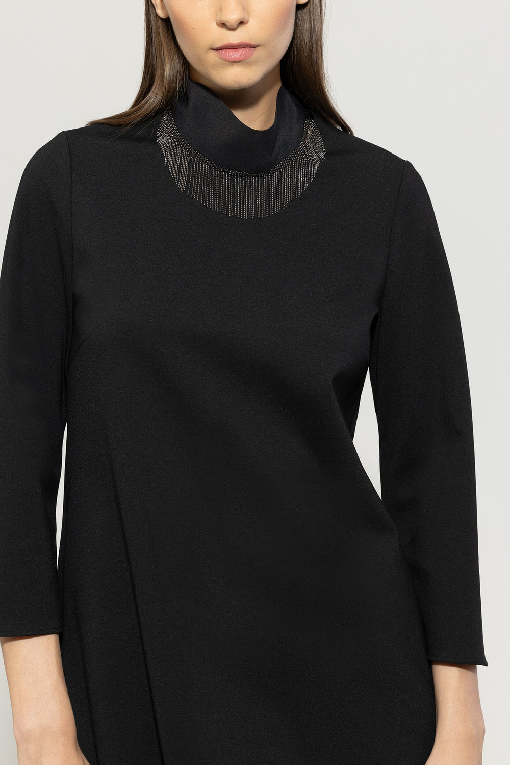 Foulard avec franges en chaîne - deep black - Standard
