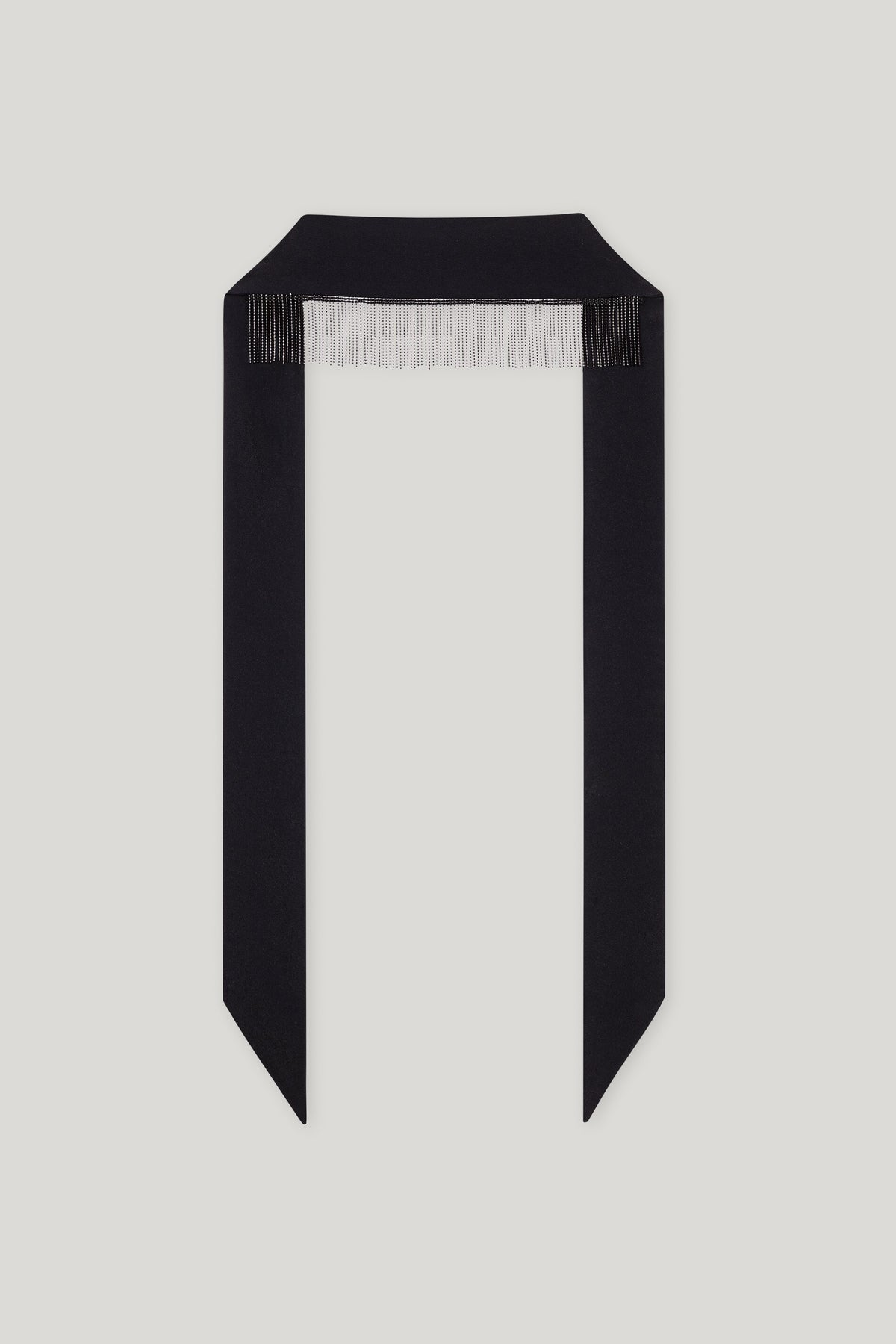 Schal mit Kettenfransen - deep black - Standard | Artikel Front