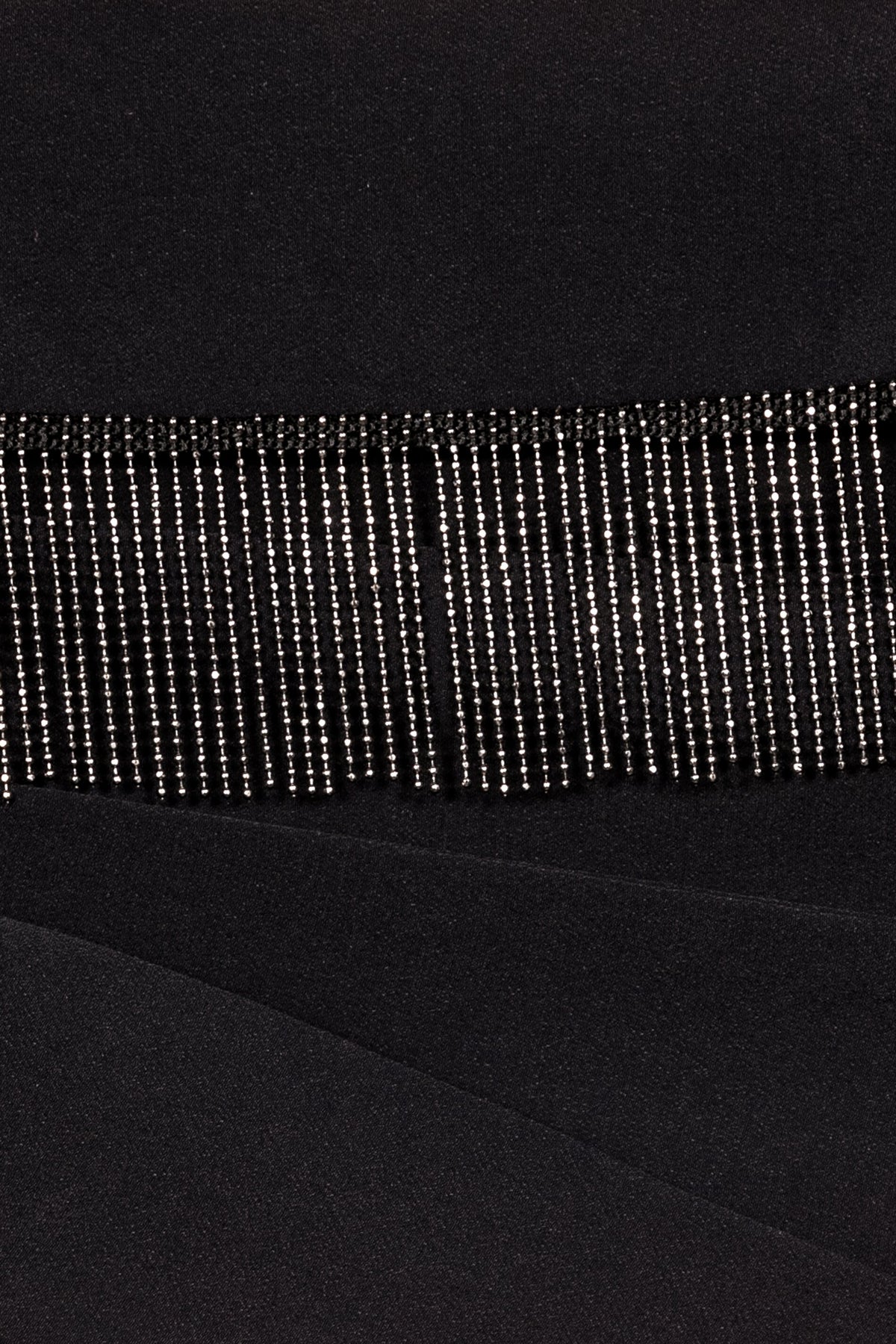 Schal mit Kettenfransen - deep black - Standard | Artikel Rück
