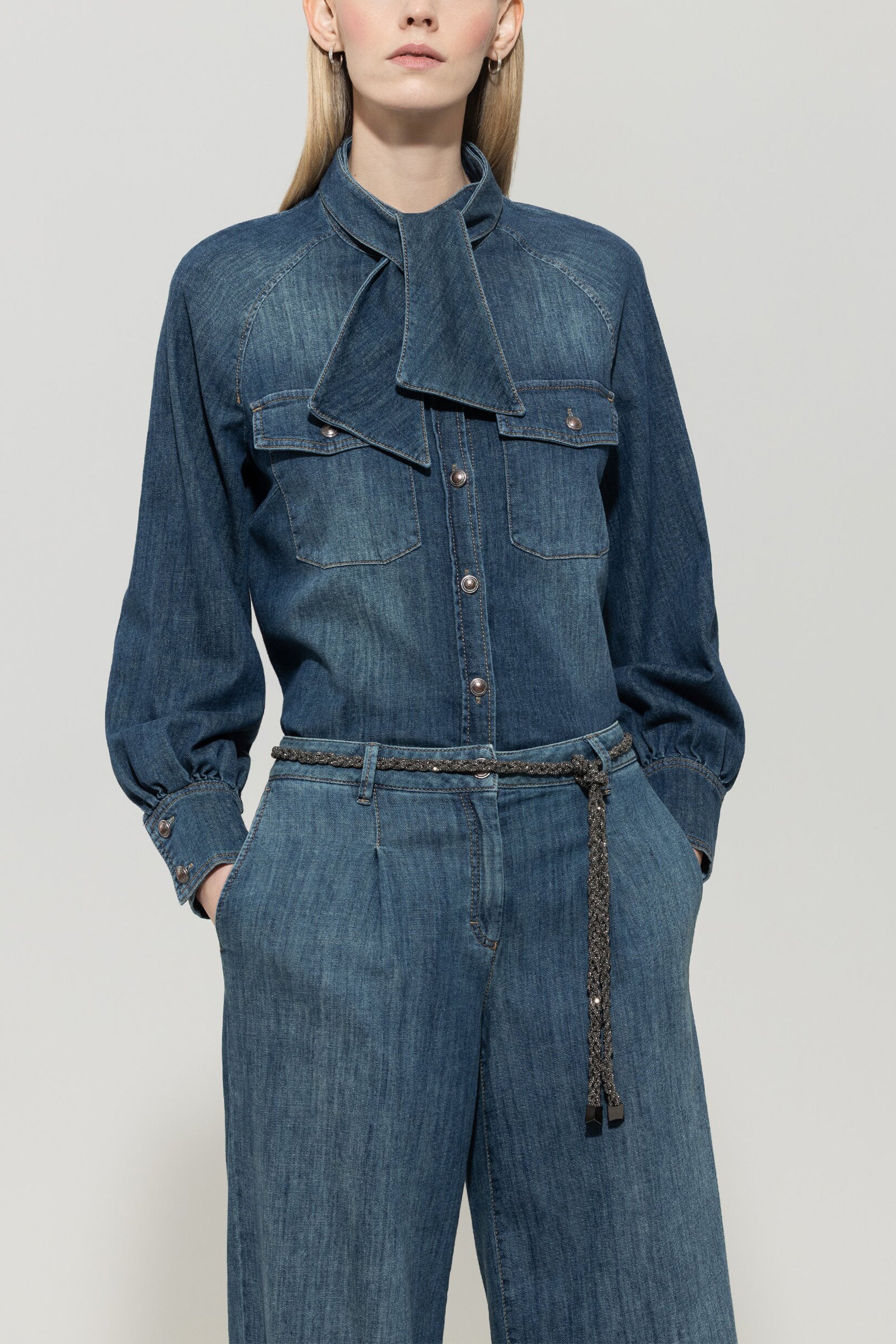 Gürtel in Flecht-Optik - deep black - Standard | Model Front