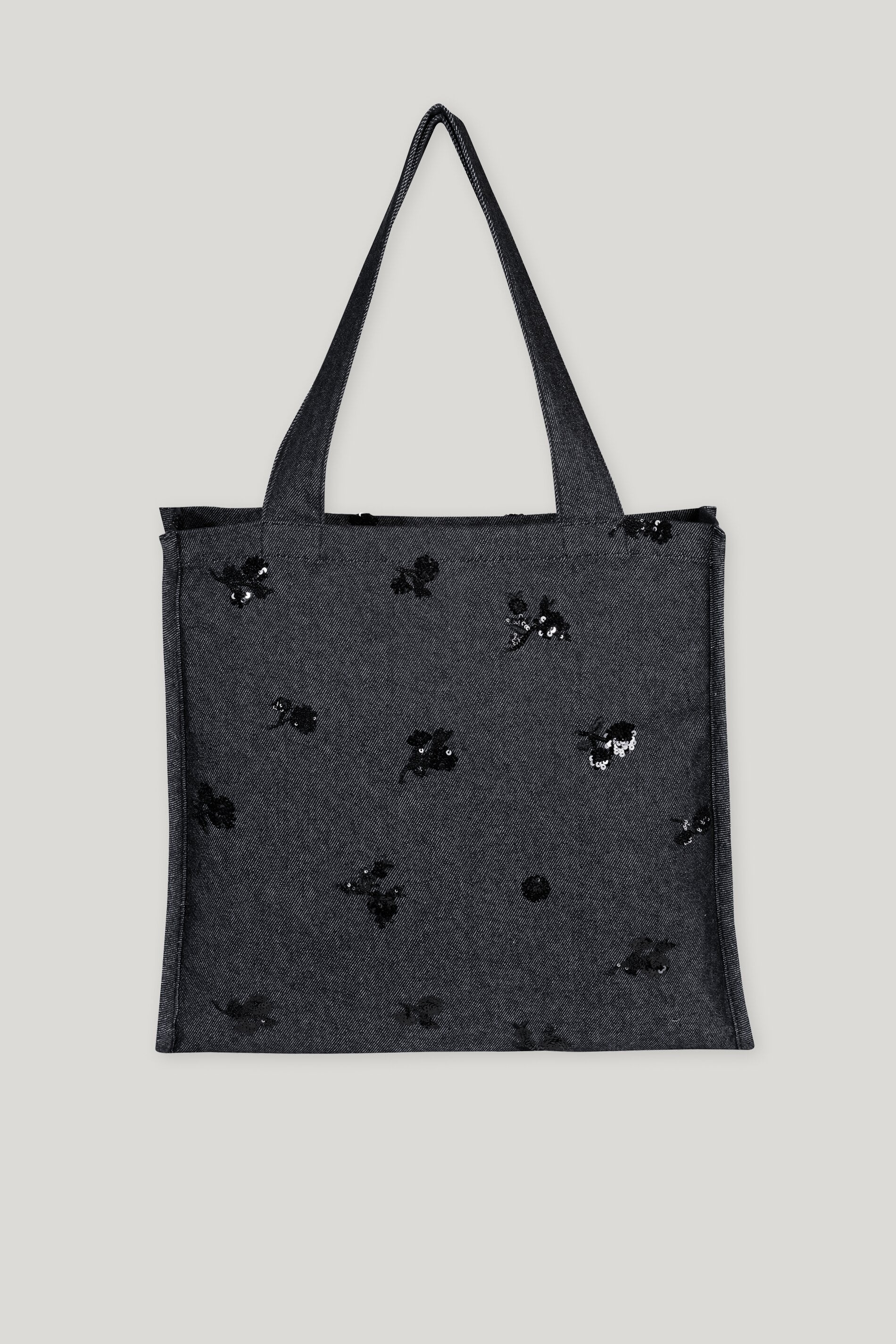 Pailletten-Denim-Tasche - dark denim blue - Standard | Artikel Front