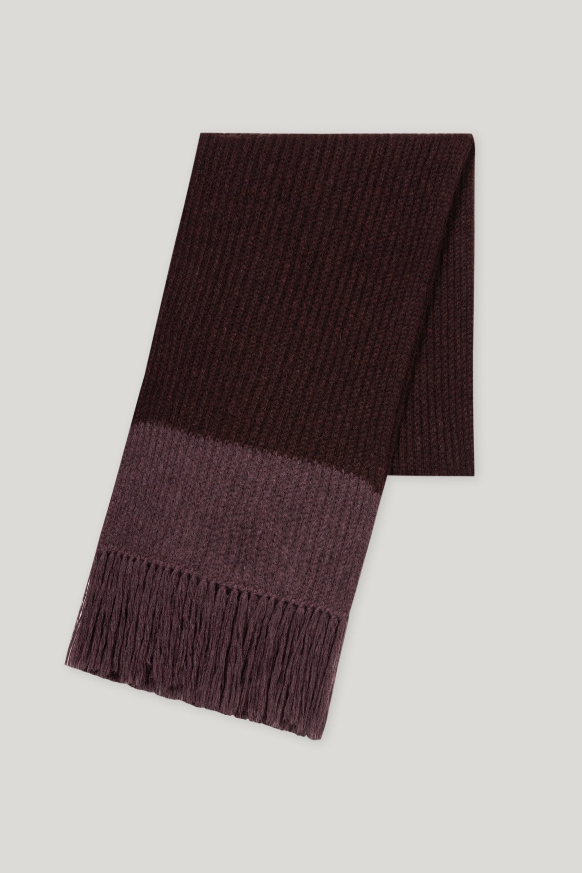 Schal mit Colour-Block - burgundy / heather - Standard | Artikel Front