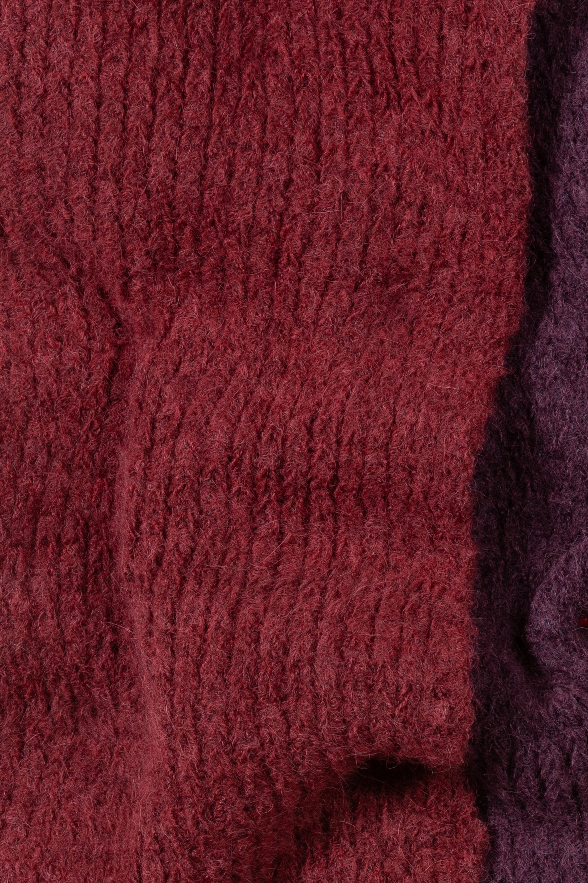 Schal aus Alpaka-Mix - burgundy / berry red - Standard | Artikel Rück