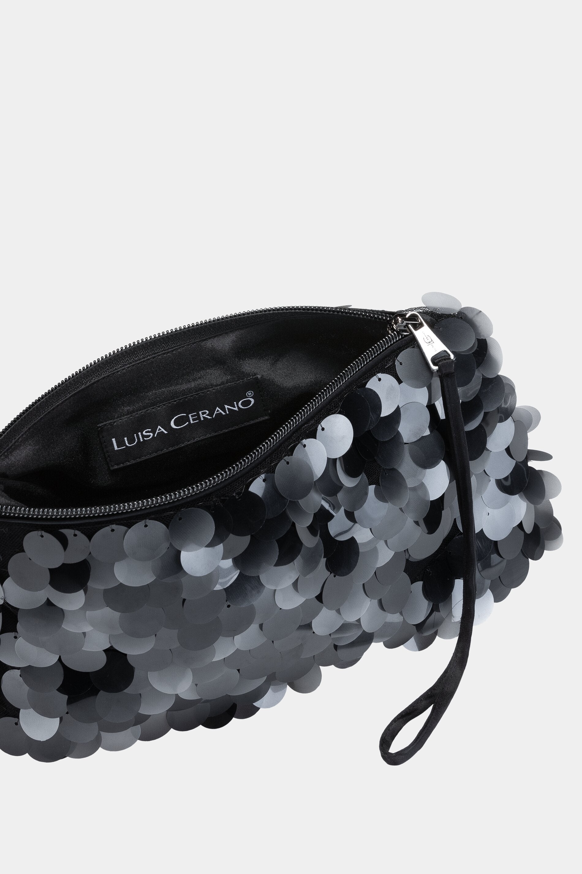 Pailletten-Clutch - black - Standard | Model Seite