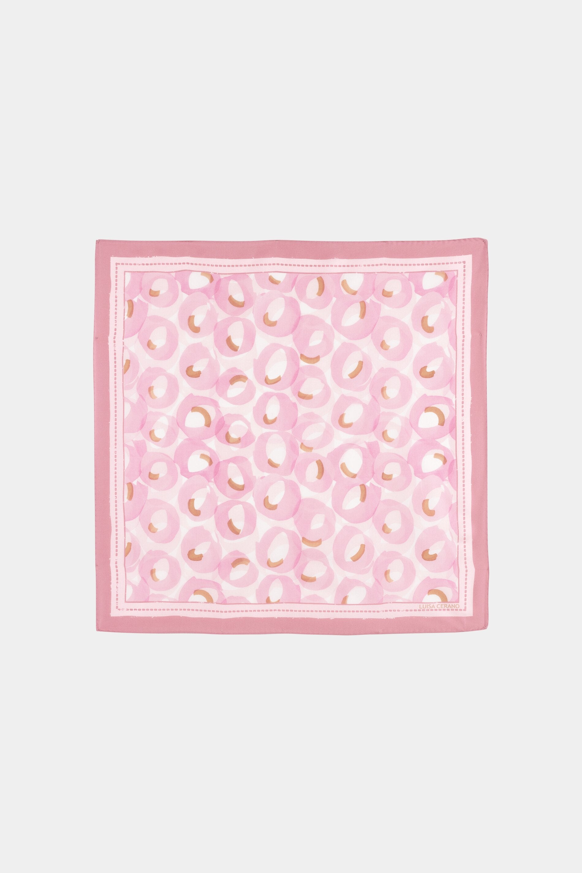 Seidentuch mit Print - creamy blush / black - Standard | Artikel Front