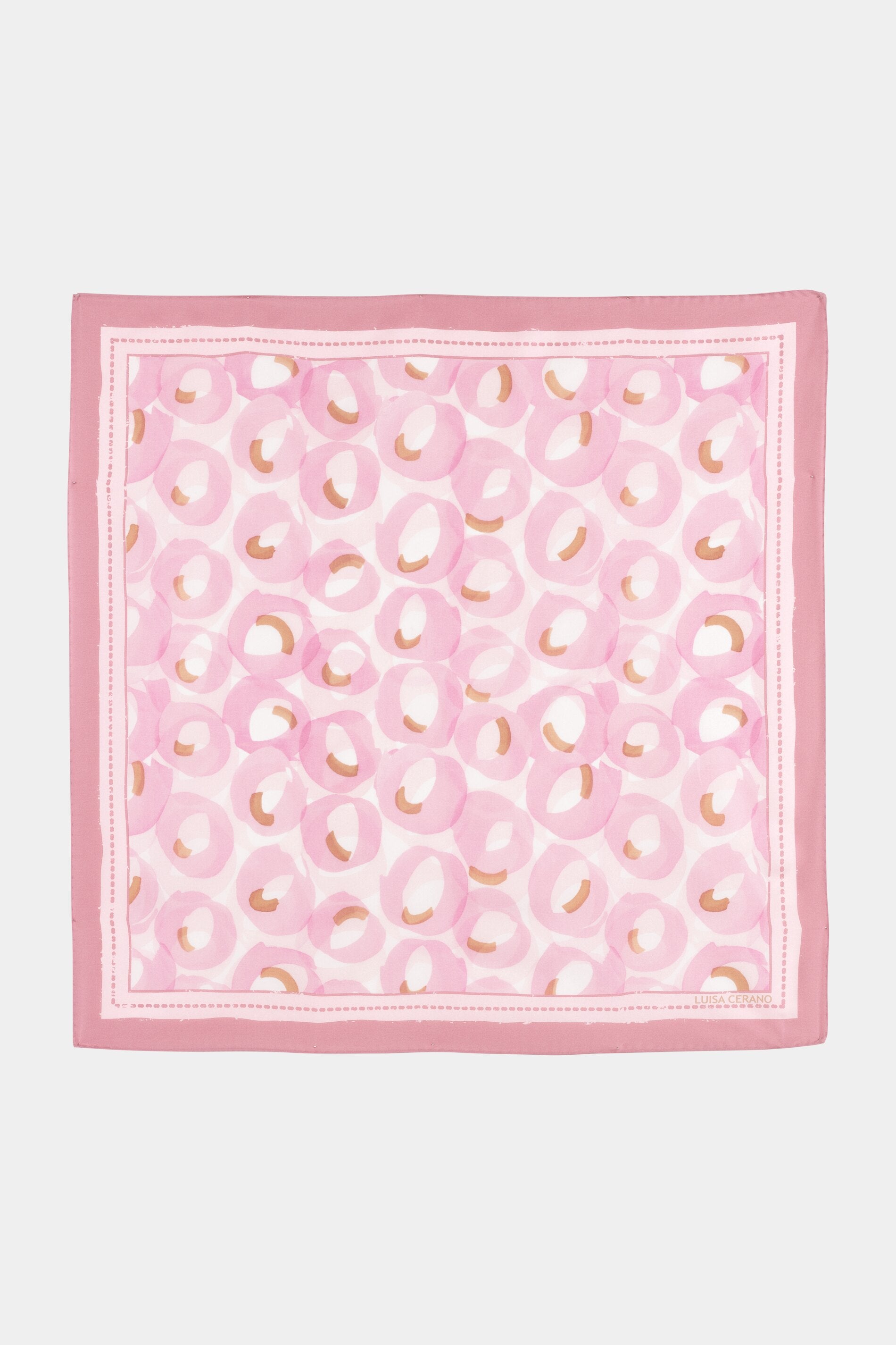 Seidentuch mit Print - creamy blush / black - Standard | Artikel Front