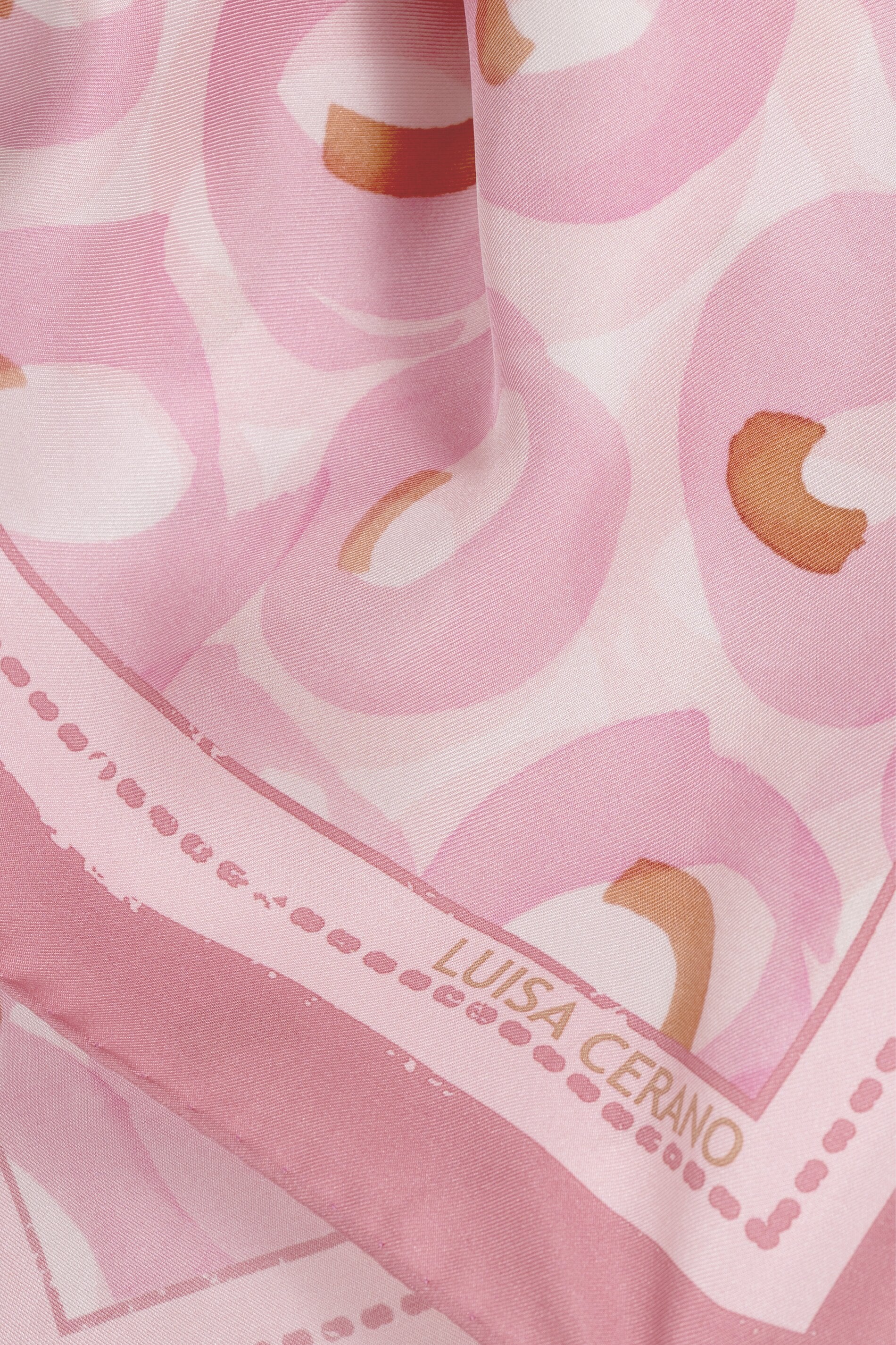 Seidentuch mit Print - creamy blush / black - Standard | Artikel Rück