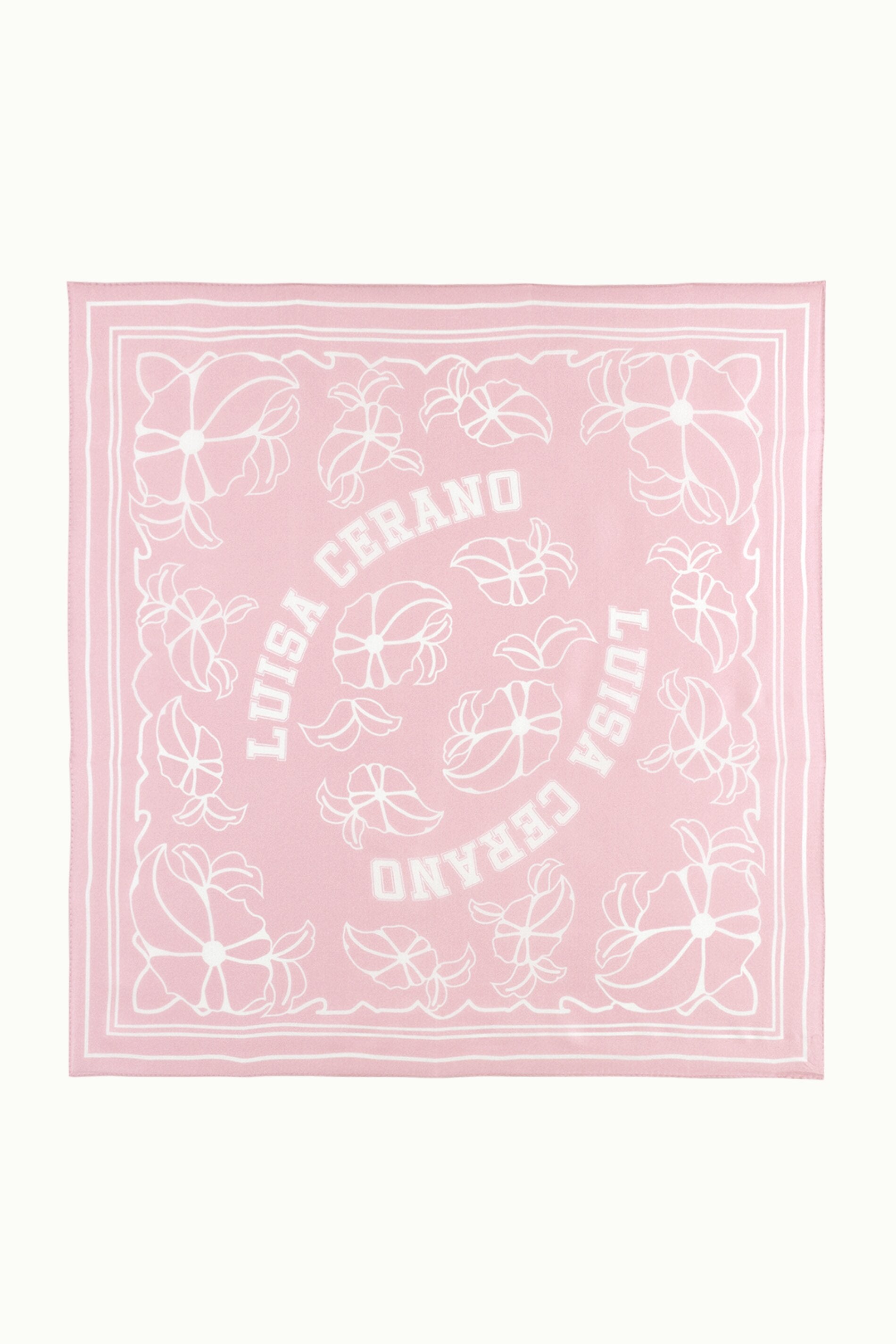 Seidentuch mit Flower-Print - creamy blush / cream - Standard | Artikel Front