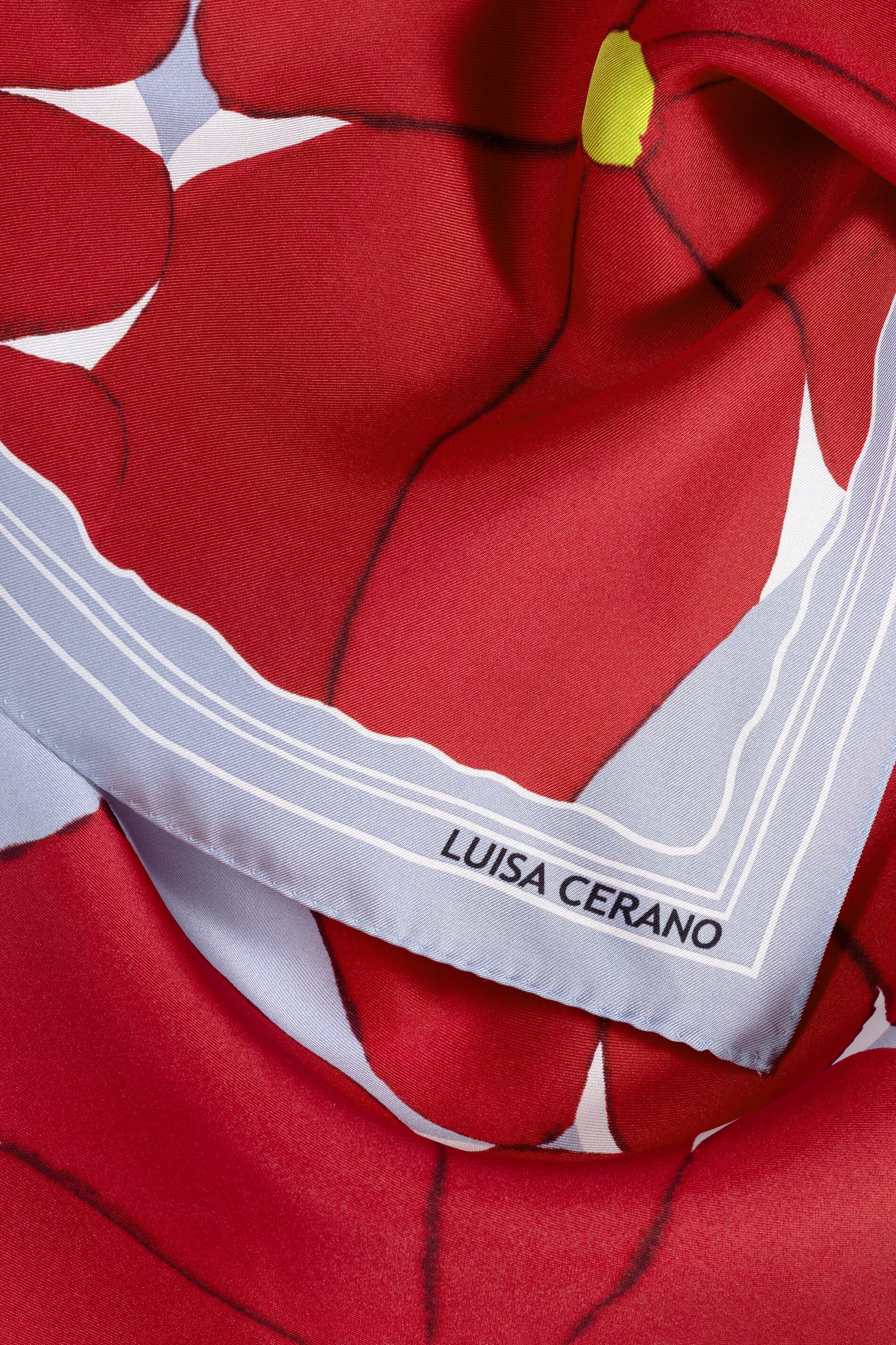 Seidentuch mit Flower-Print - multi - Standard | Artikel Rück