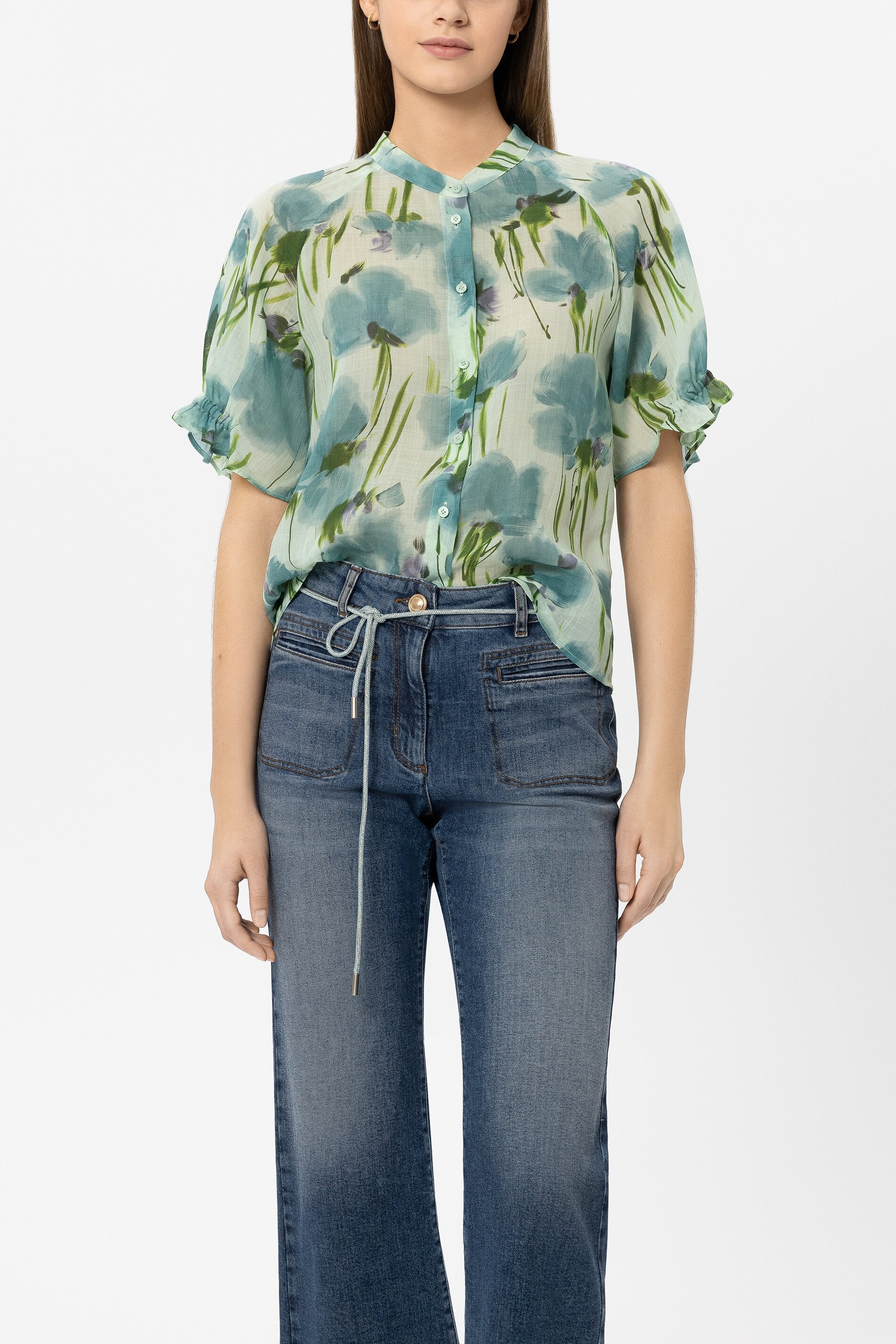 Langer Glitzer-Gürtel - pistachio - Standard | Model Front