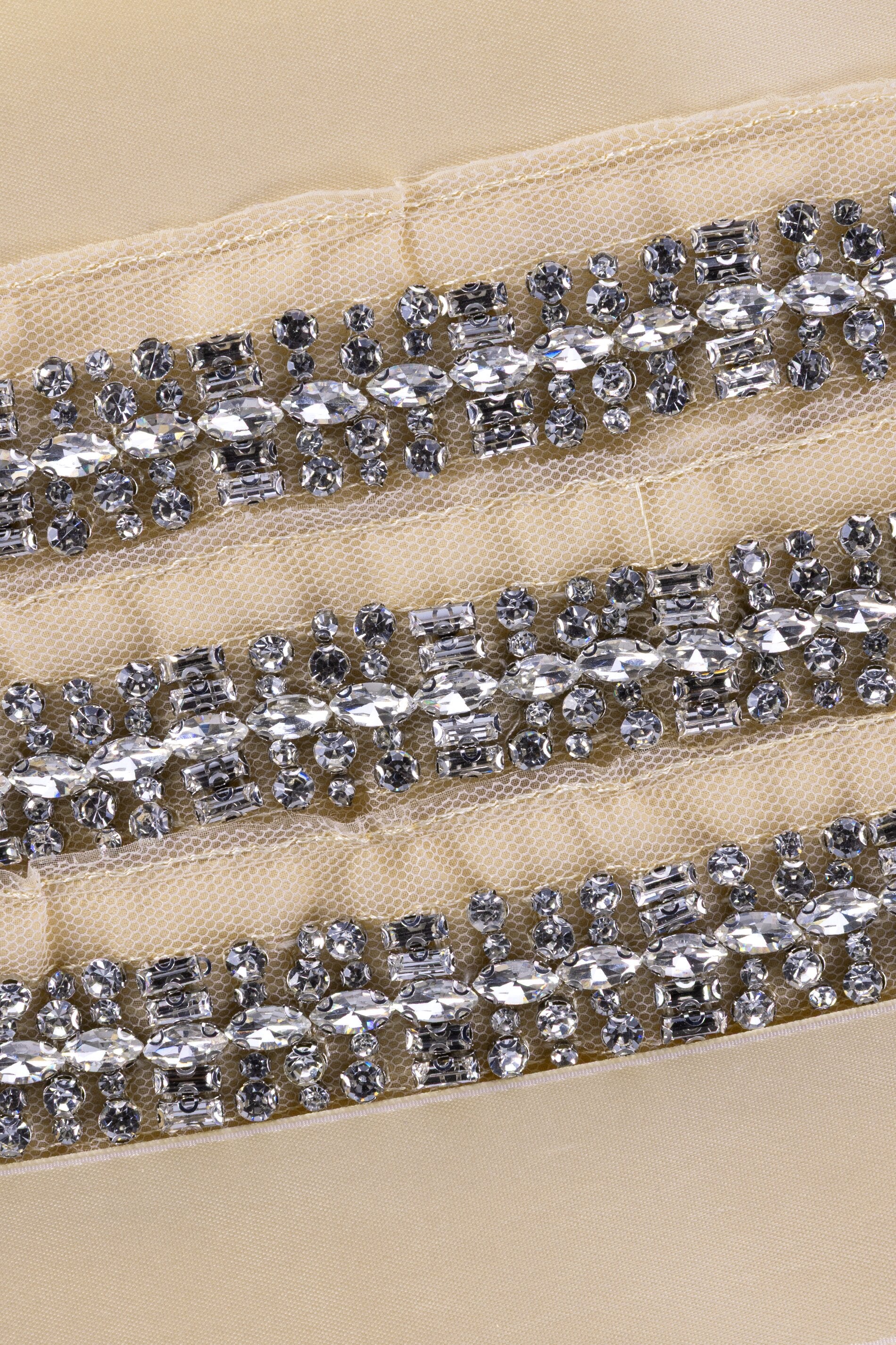 Gürtel mit Schmucksteinen - beige - Standard | Artikel Rück