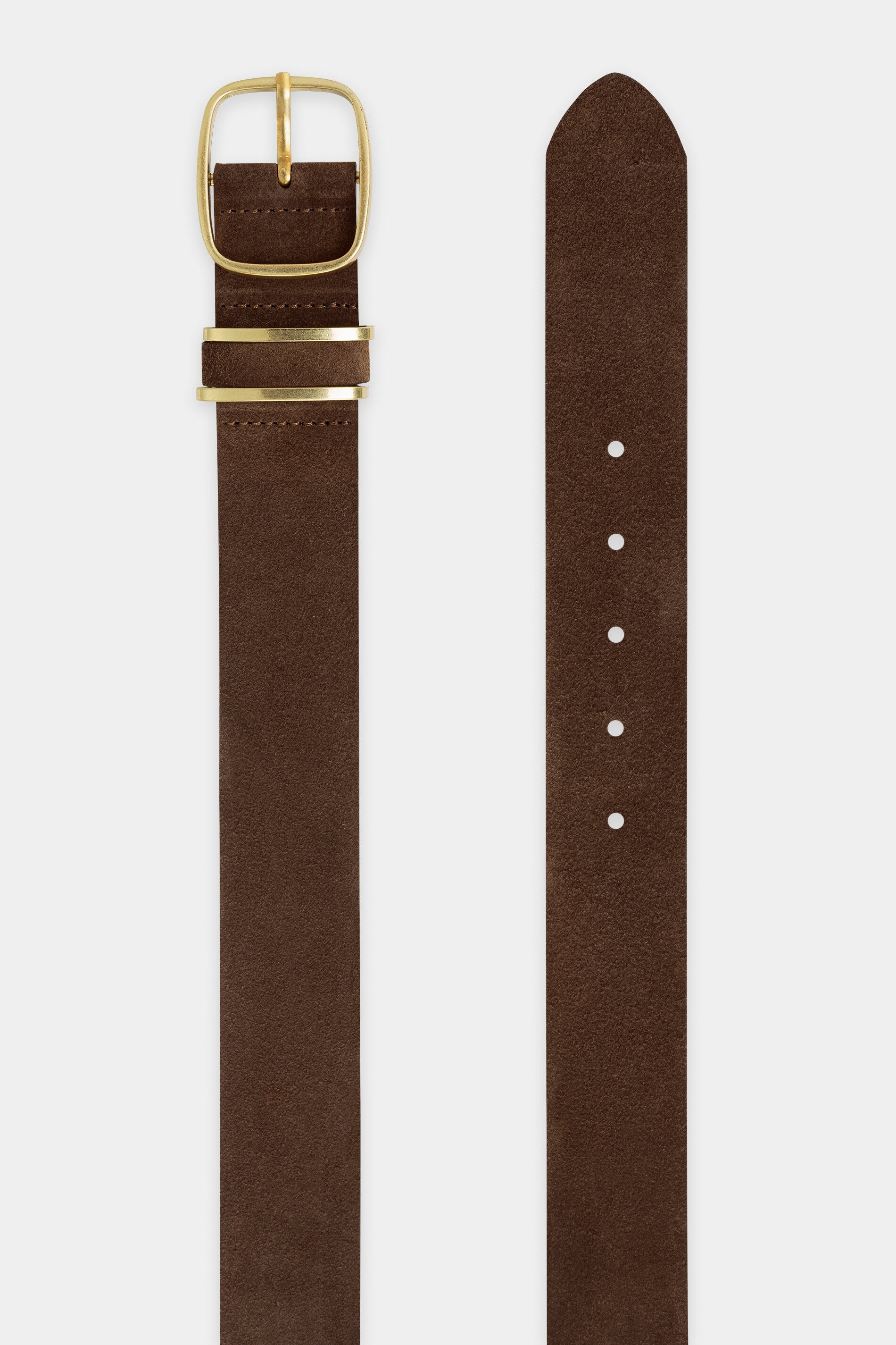 Ledergürtel mit Metalldetails - marone - Standard | Model Seite