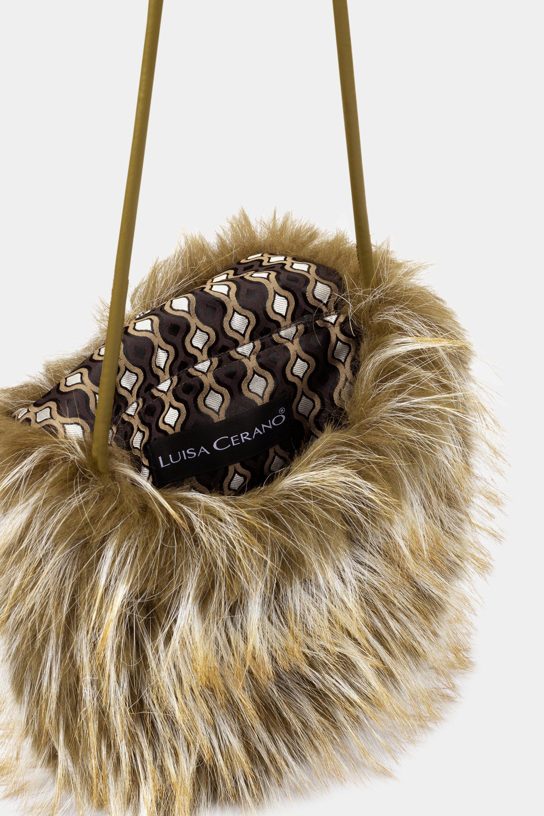 Boho-Tasche in Fell-Optik - olio - Standard | Model Seite