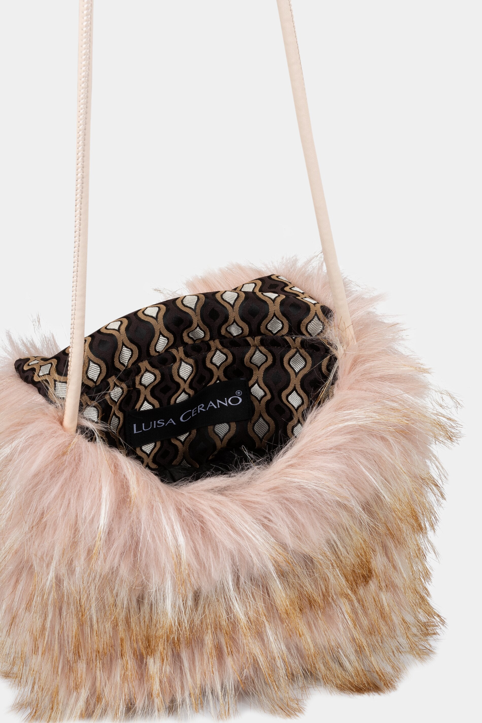 Boho-Tasche in Fell-Optik - nude changeant - Standard | Model Seite