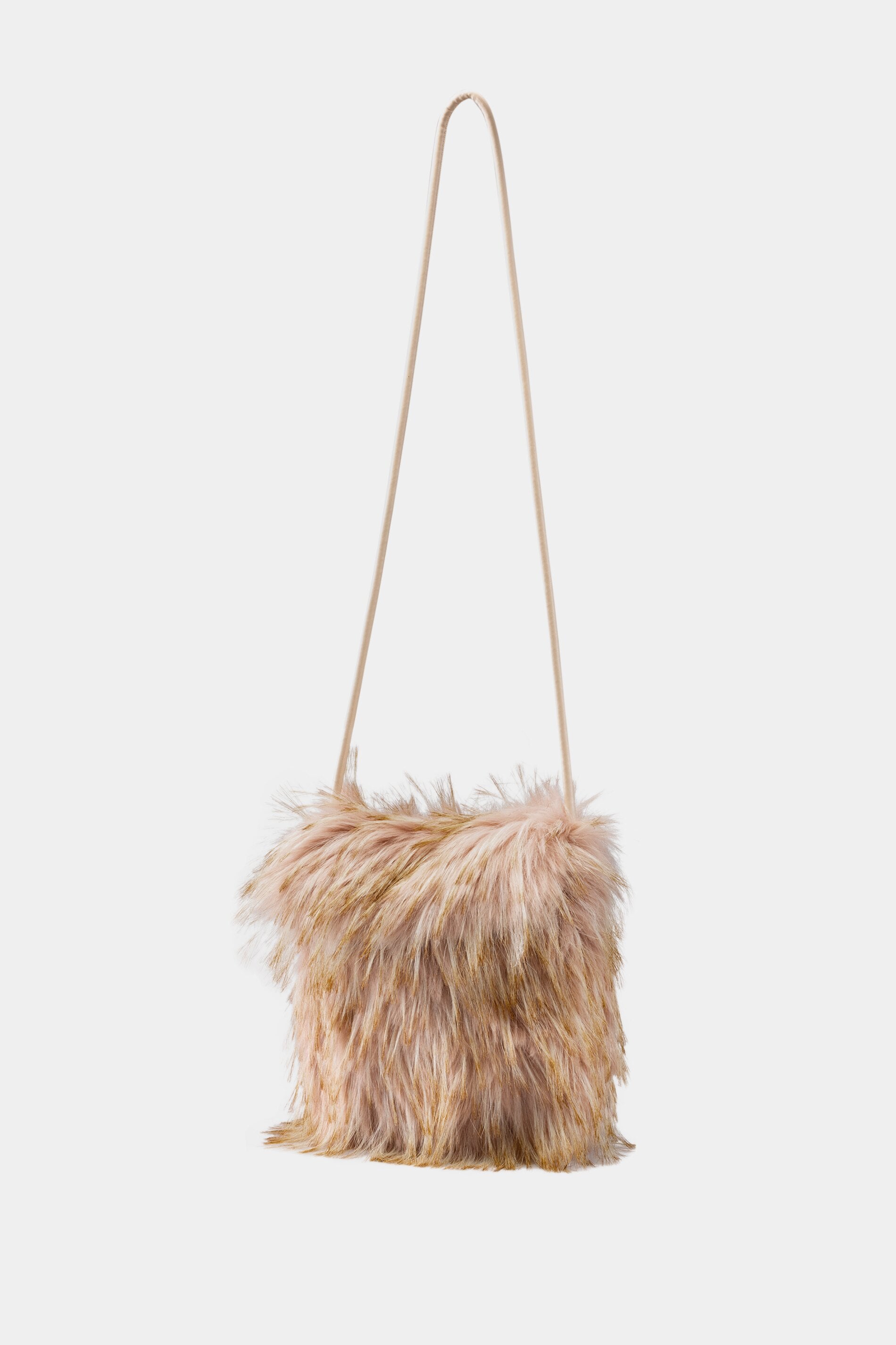 Boho-Tasche in Fell-Optik - nude changeant - Standard | Artikel Rück