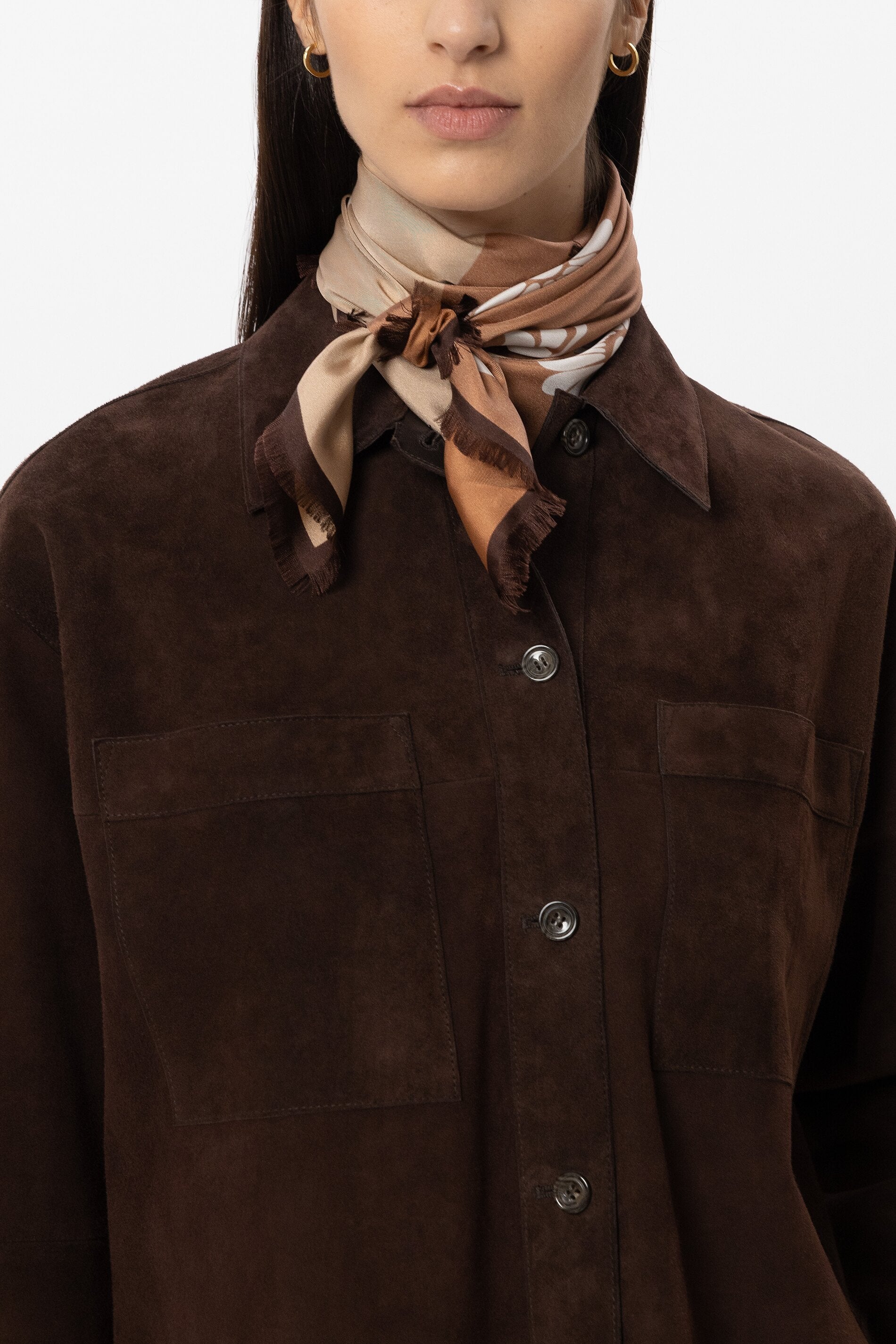 Seidentuch mit Print - multi - Standard | Model Front