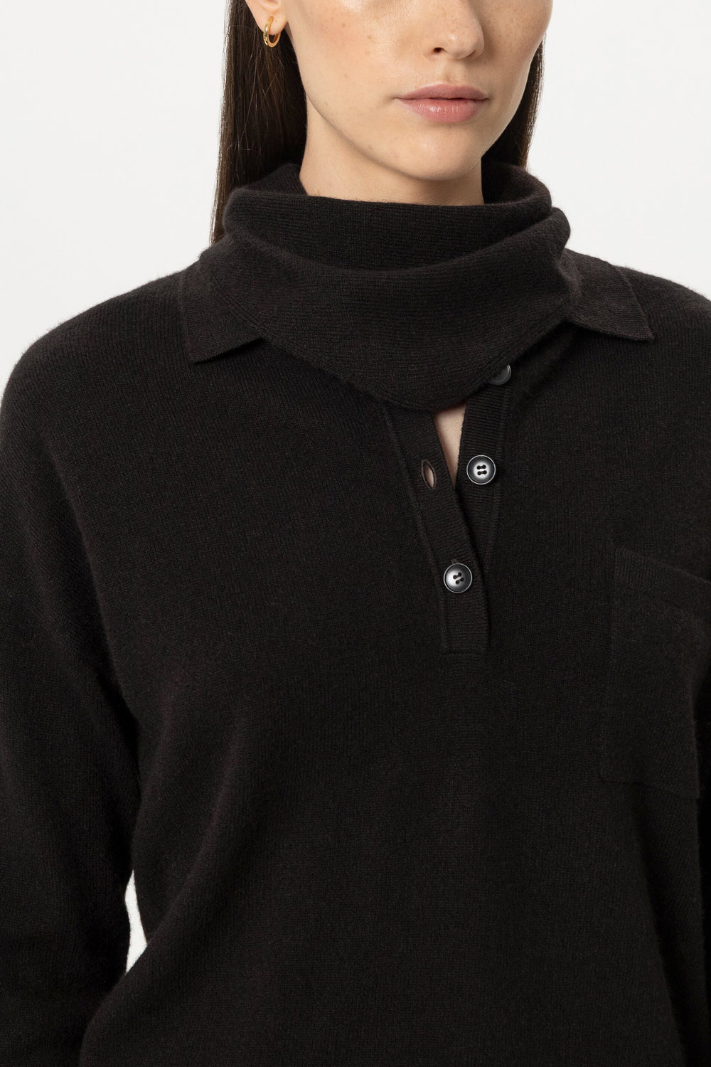 Bandana en mélange de cachemire - truffe - standard