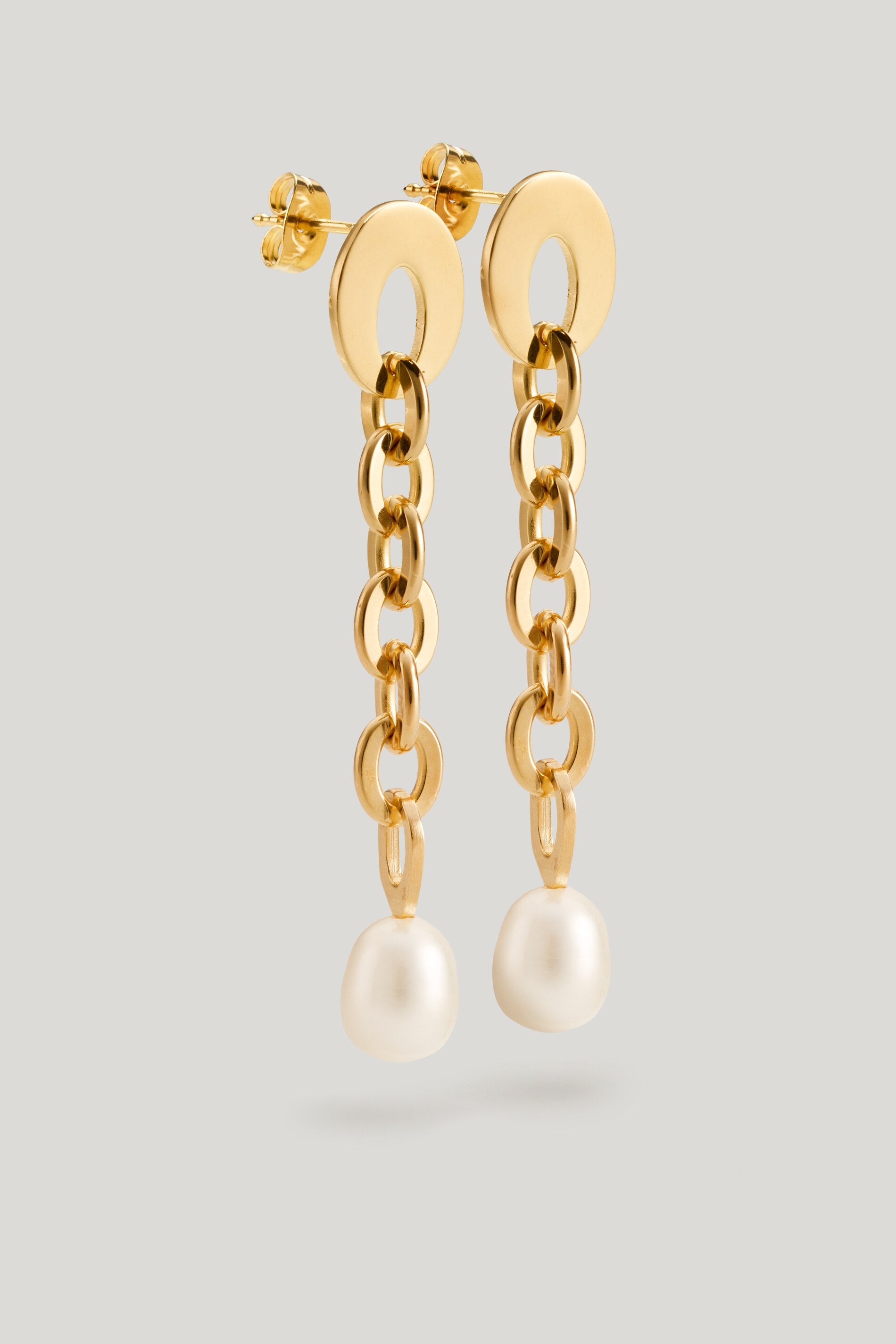 Perlohrring Twisted Meridian - gold plated - Standard | Artikel Front